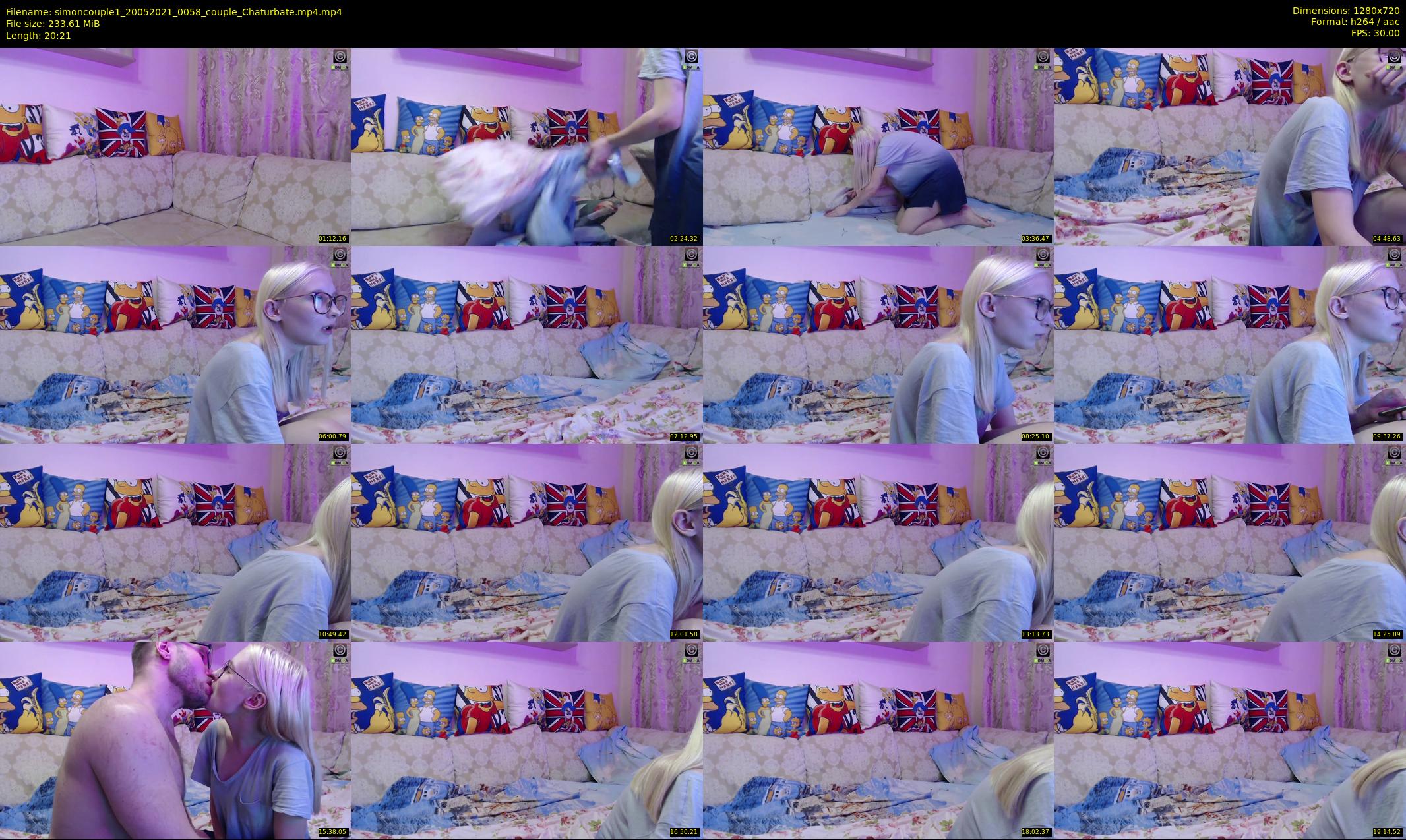simoncouple1 — 21 minute Chaturbate couple cam show recording, 720p, May 20, 2021