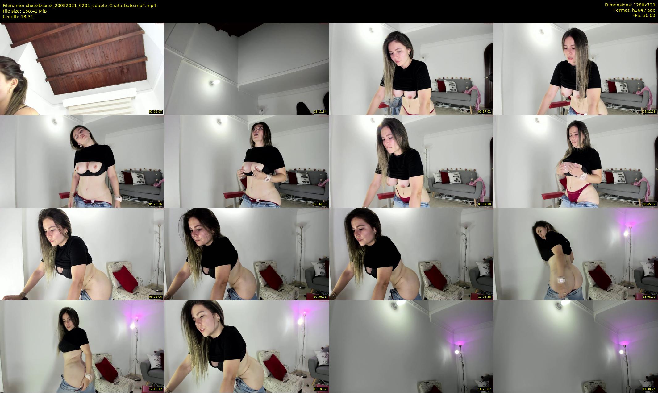 xhxoxtxsxex — 19 minute Chaturbate couple cam show recording, 720p, May 20, 2021