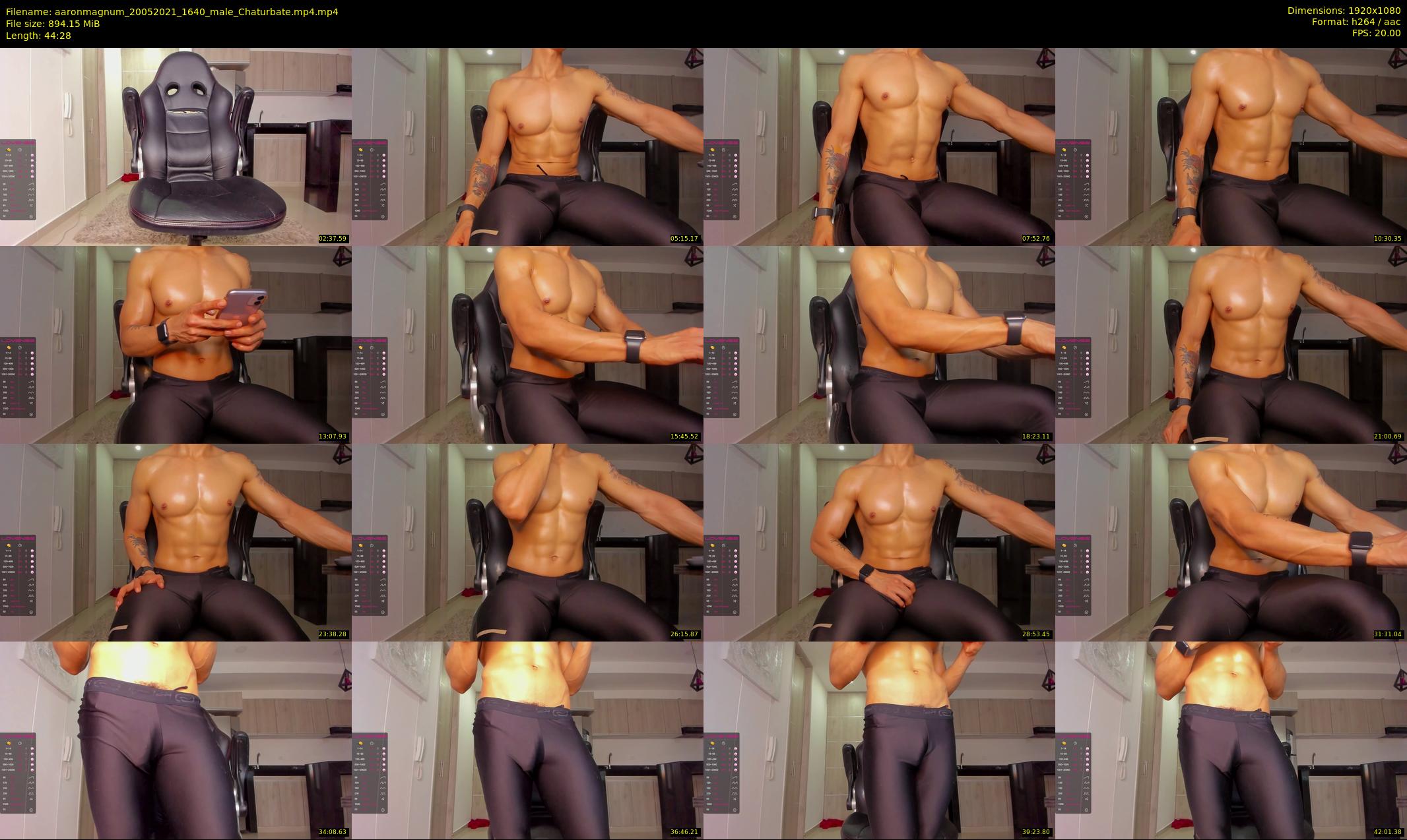 aaronmagnum — 45 minute Chaturbate male cam show recording, 1080p, May 20, 2021