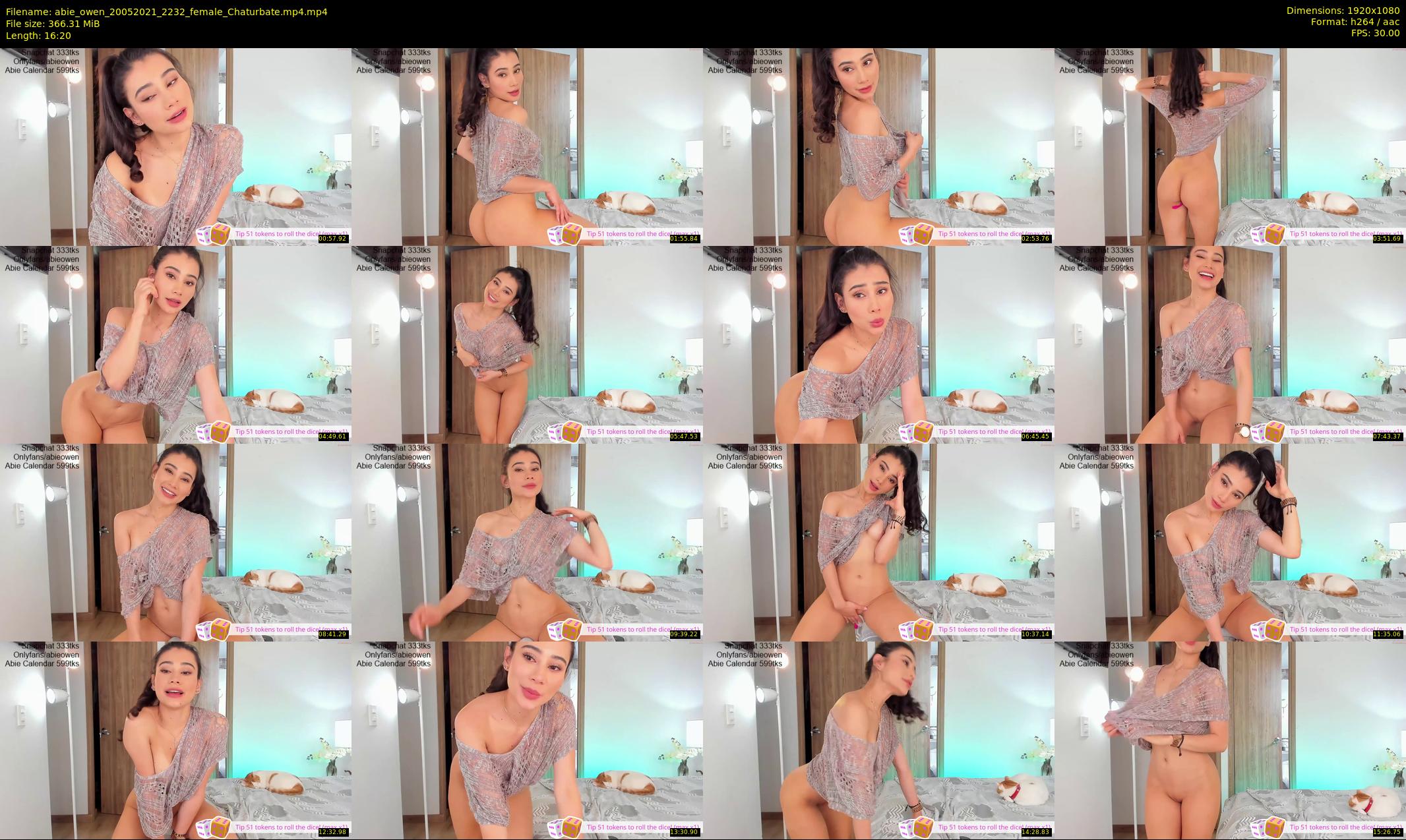 abie_owen — 17 minute Chaturbate female cam show recording, 1080p, May 20, 2021