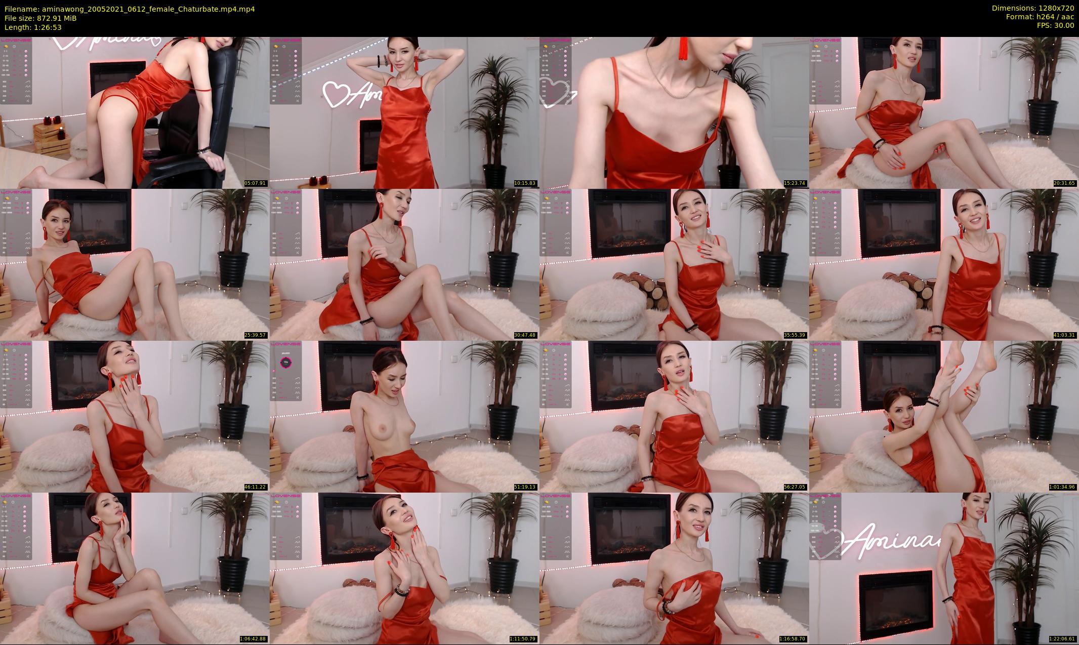 aminawong — 87 minute Chaturbate female cam show recording, 720p, May 20, 2021