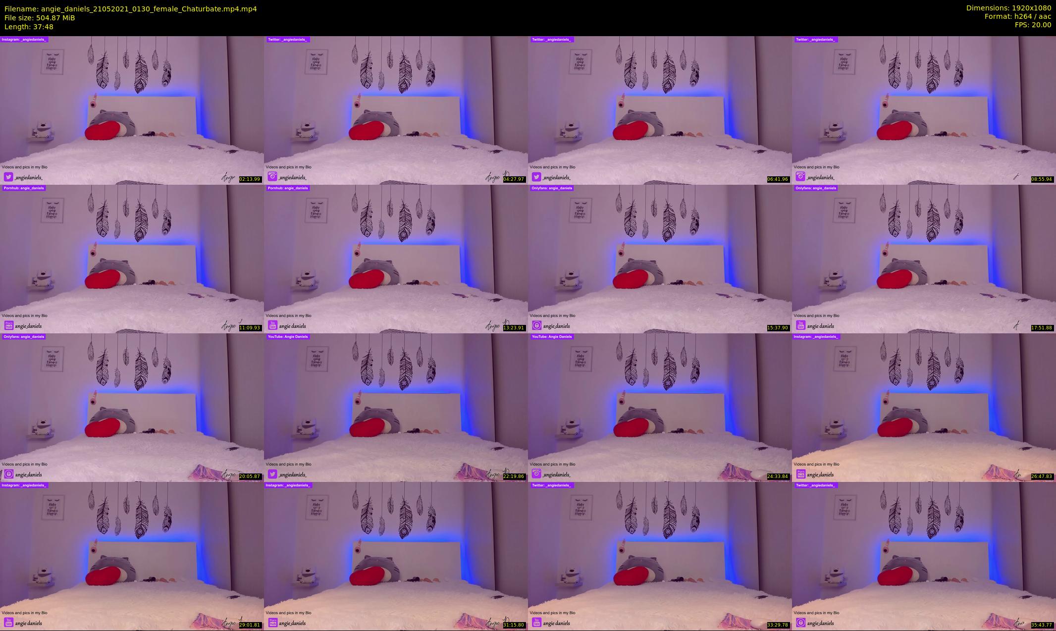 angie_daniels — 38 minute Chaturbate female cam show recording, 1080p, May 21, 2021