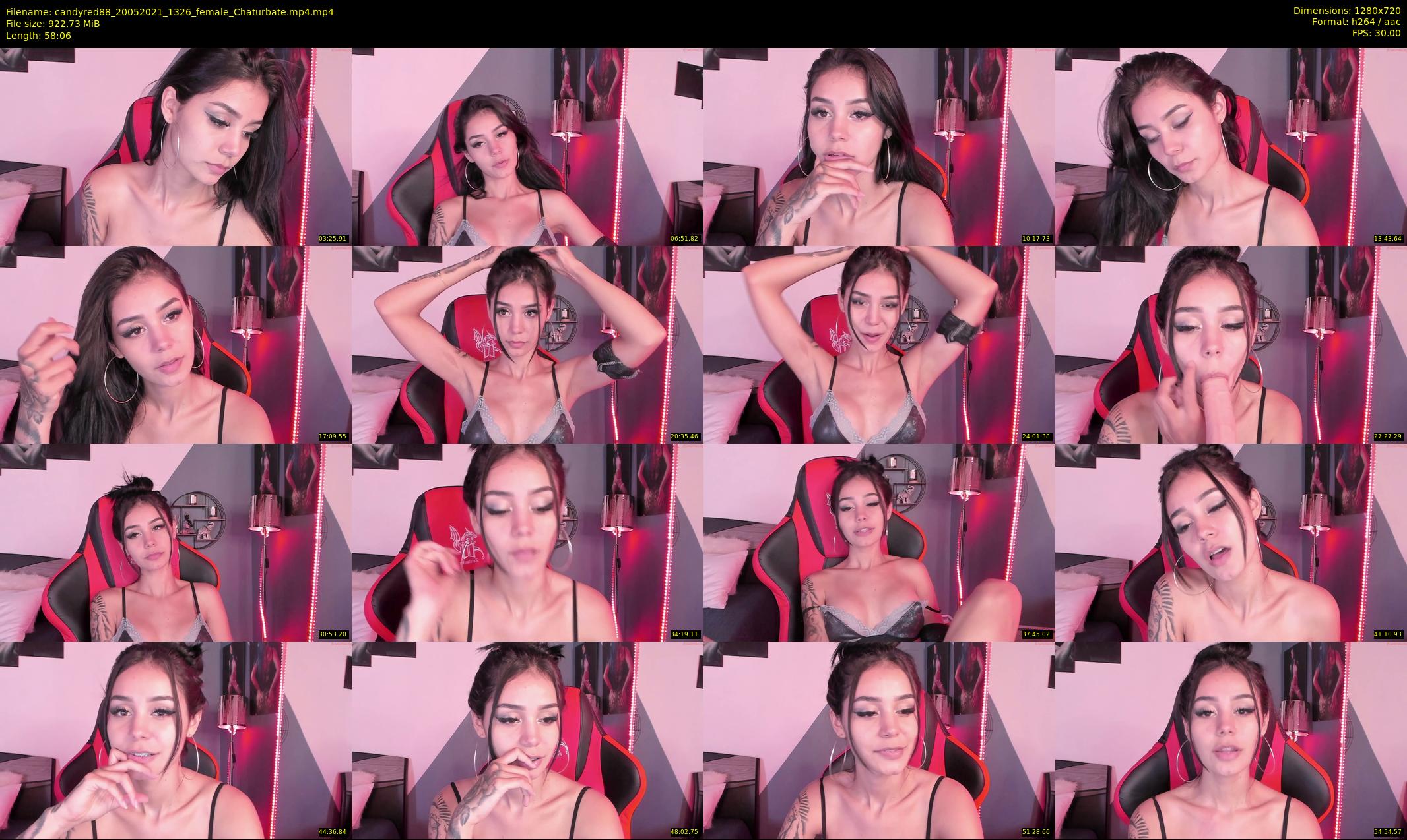candyred88 — 59 minute Chaturbate female cam show recording, 720p, May 20, 2021