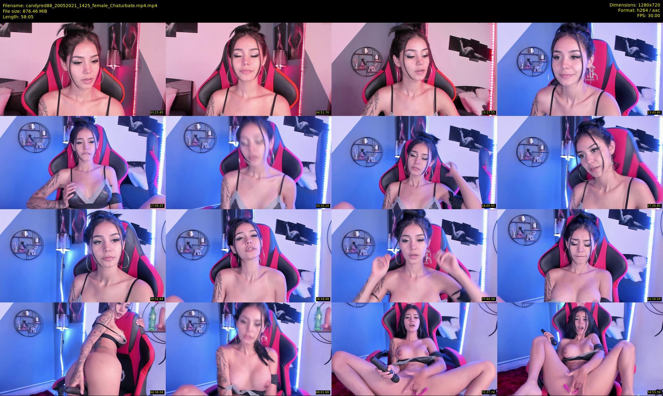 candyred88 — 59 minute Chaturbate female cam show recording, 720p, May 20, 2021