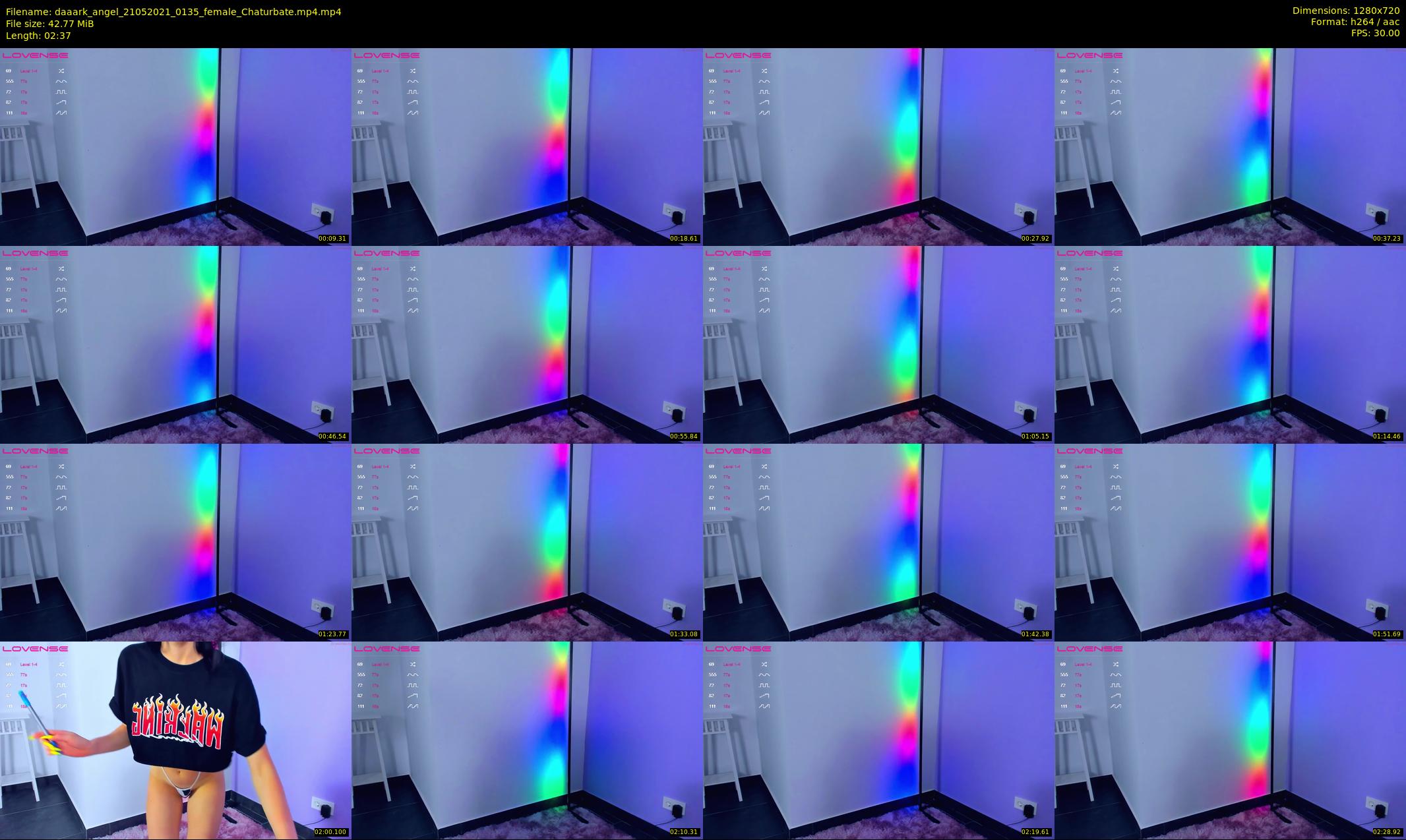 daaark_angel — 3 minute Chaturbate female cam show recording, 720p, May 21, 2021