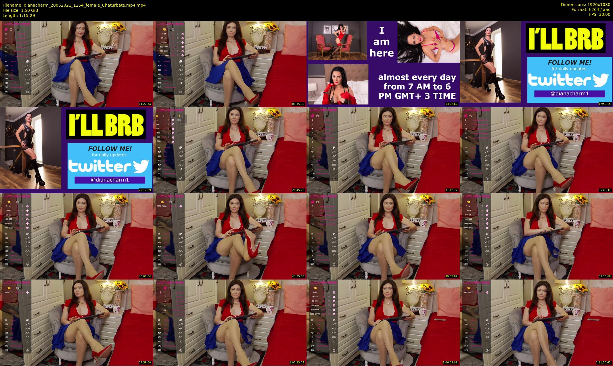 dianacharm — 76 minute Chaturbate female cam show recording, 1080p, May 20, 2021
