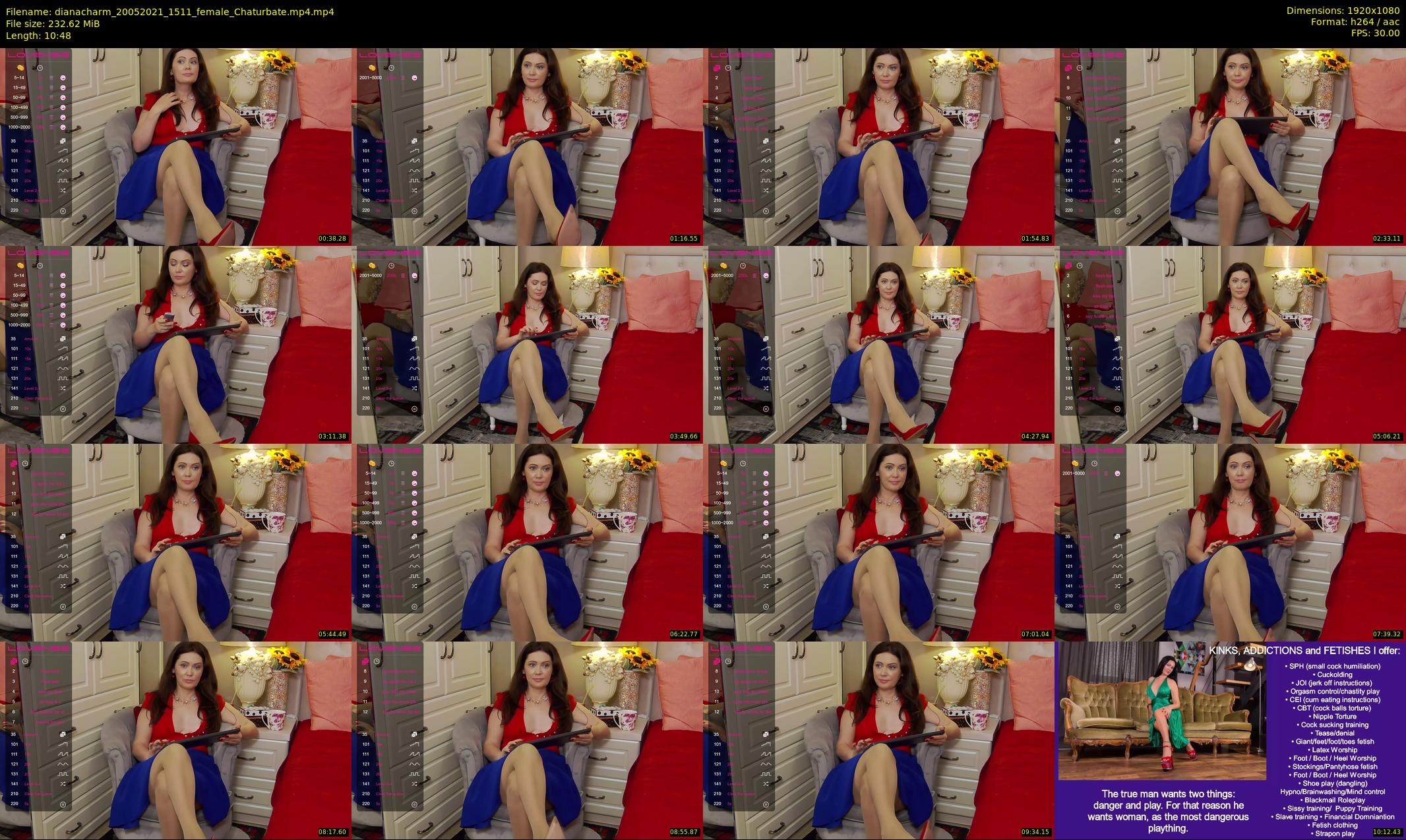 dianacharm — 11 minute Chaturbate female cam show recording, 1080p, May 20, 2021