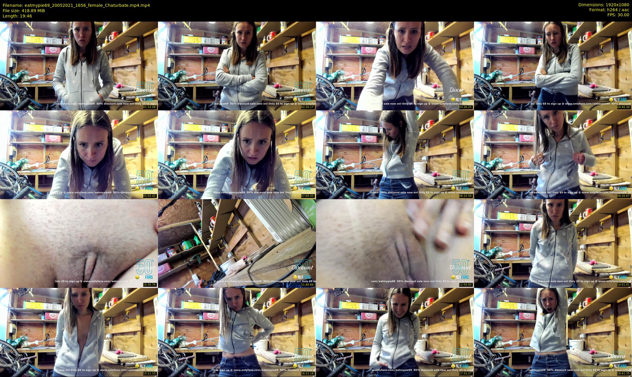 eatmypie69 — 20 minute Chaturbate female cam show recording, 1080p, May 20, 2021