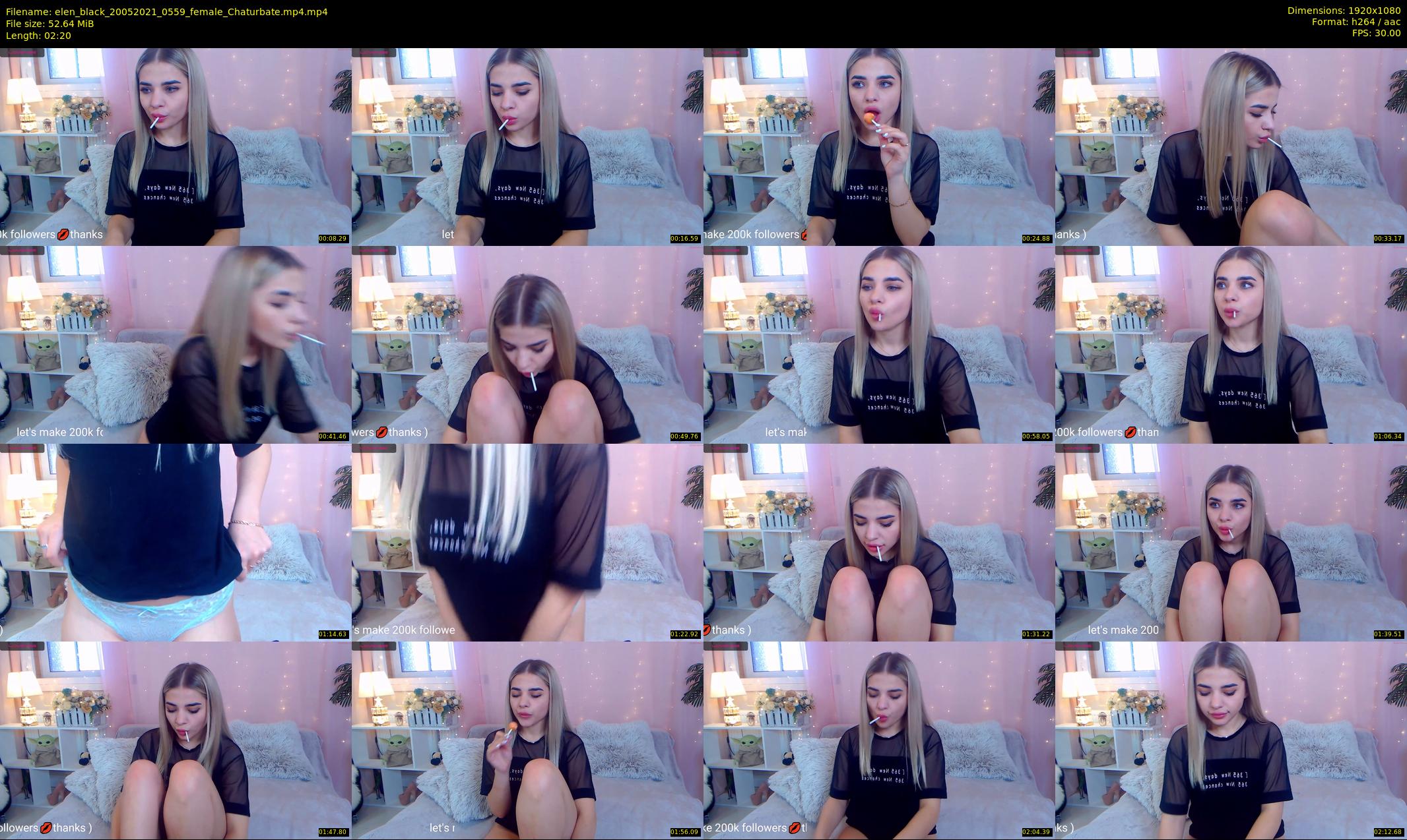 elen_black — 3 minute Chaturbate female cam show recording, 1080p, May 20, 2021