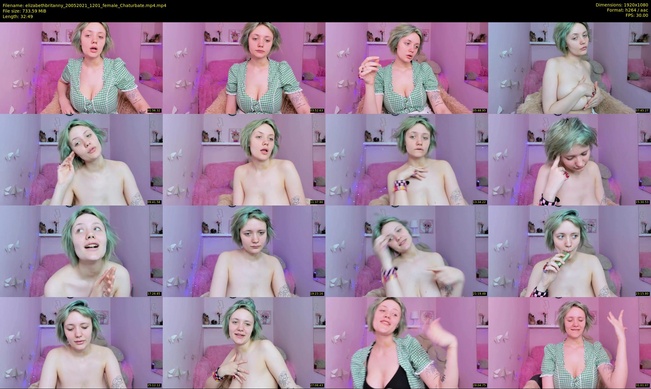 elizabethbritanny — 33 minute Chaturbate female cam show recording, 1080p, May 20, 2021