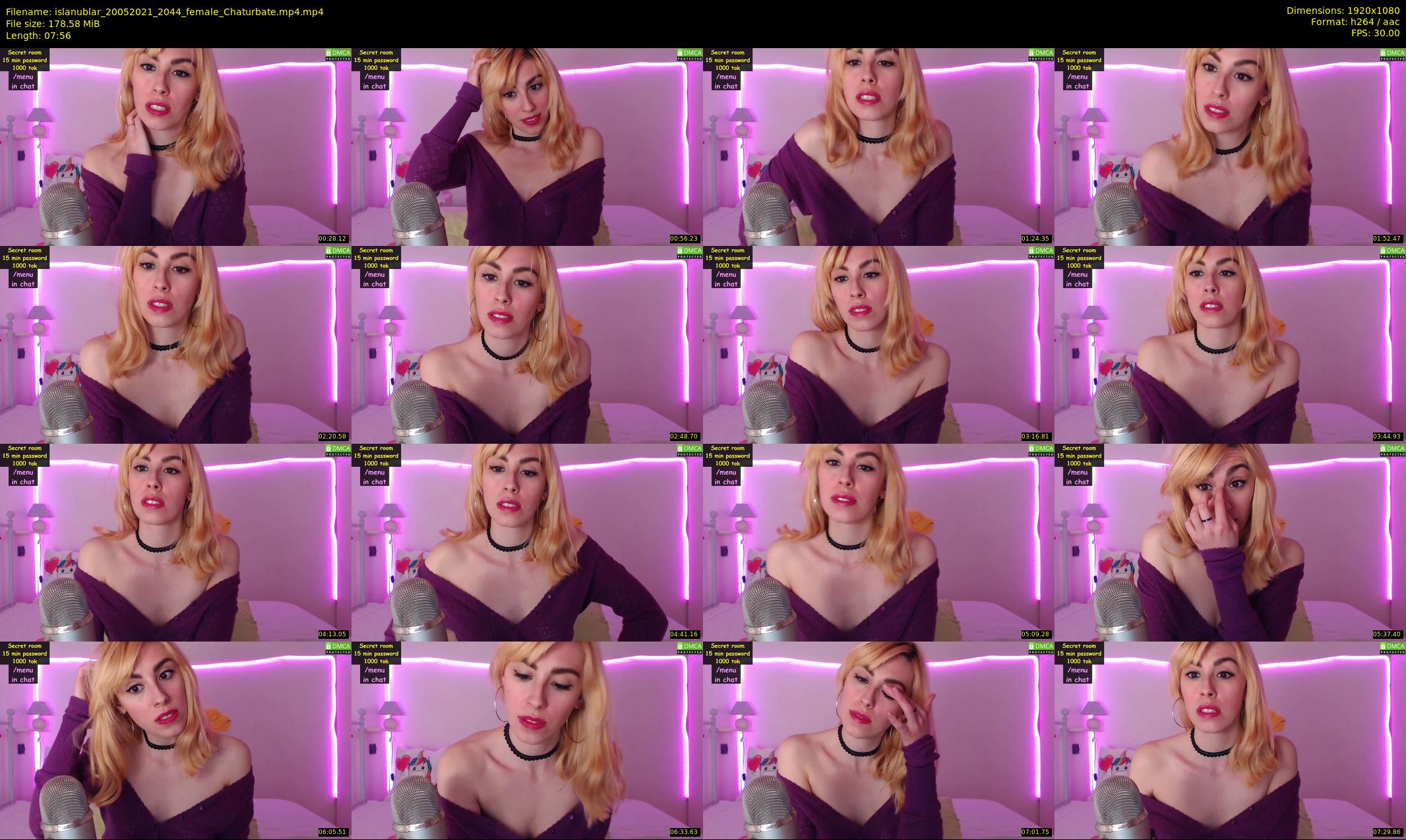 islanublar — 8 minute Chaturbate female cam show recording, 1080p, May 20, 2021