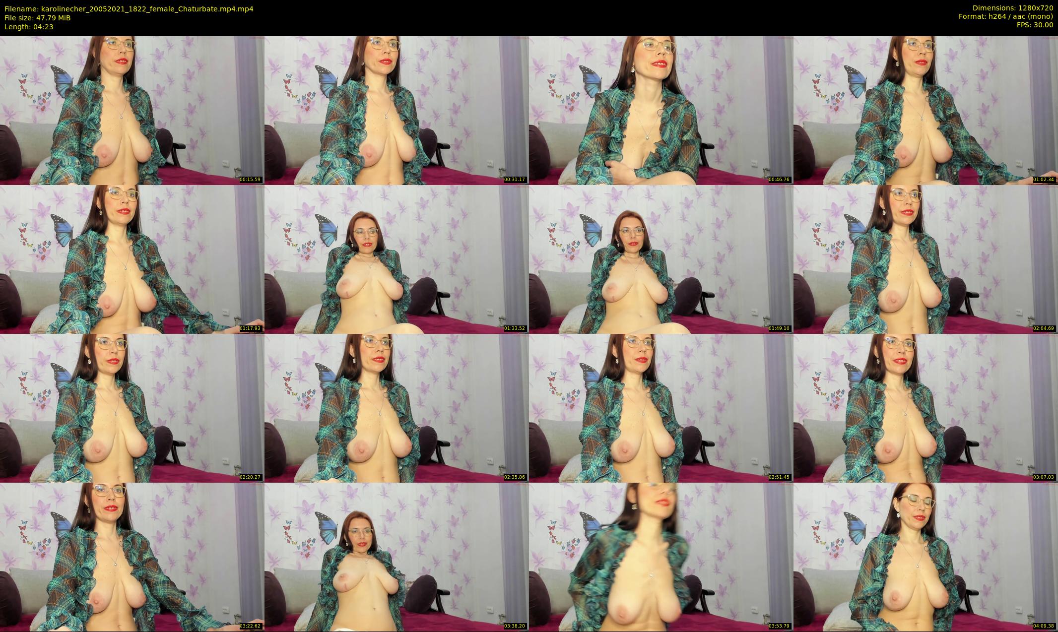karolinecher — 5 minute Chaturbate female cam show recording, 720p, May 20, 2021