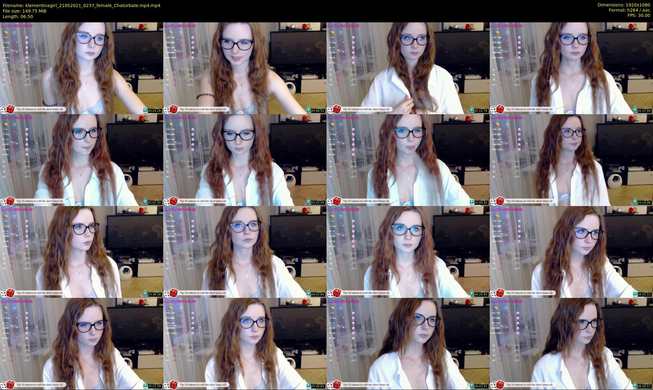 klementinagirl — 7 minute Chaturbate female cam show recording, 1080p, May 21, 2021