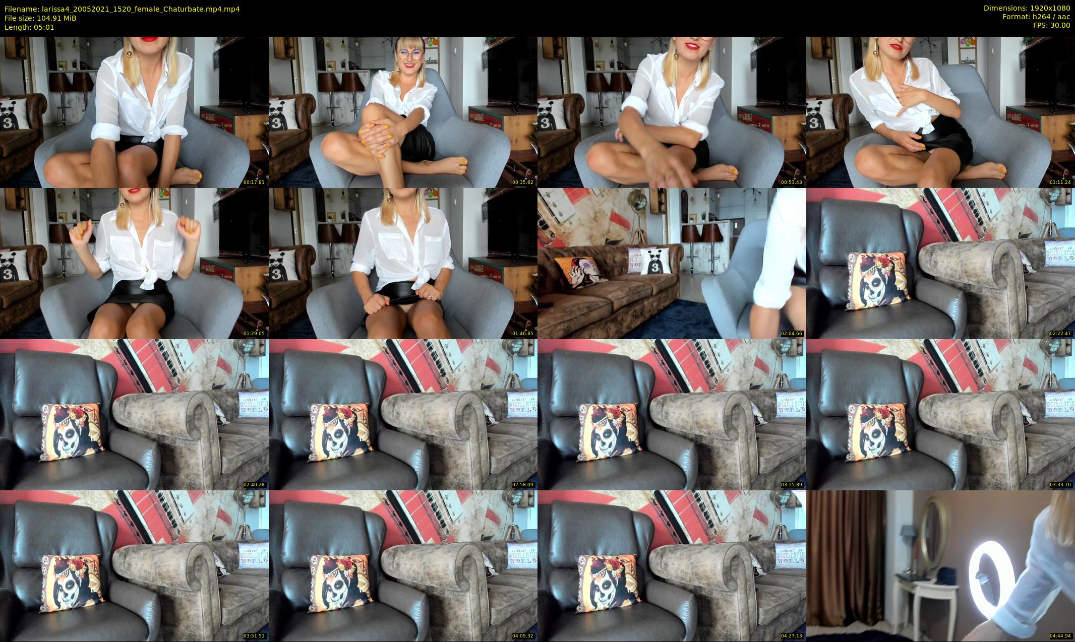 larissa4 — 6 minute Chaturbate female cam show recording, 1080p, May 20, 2021