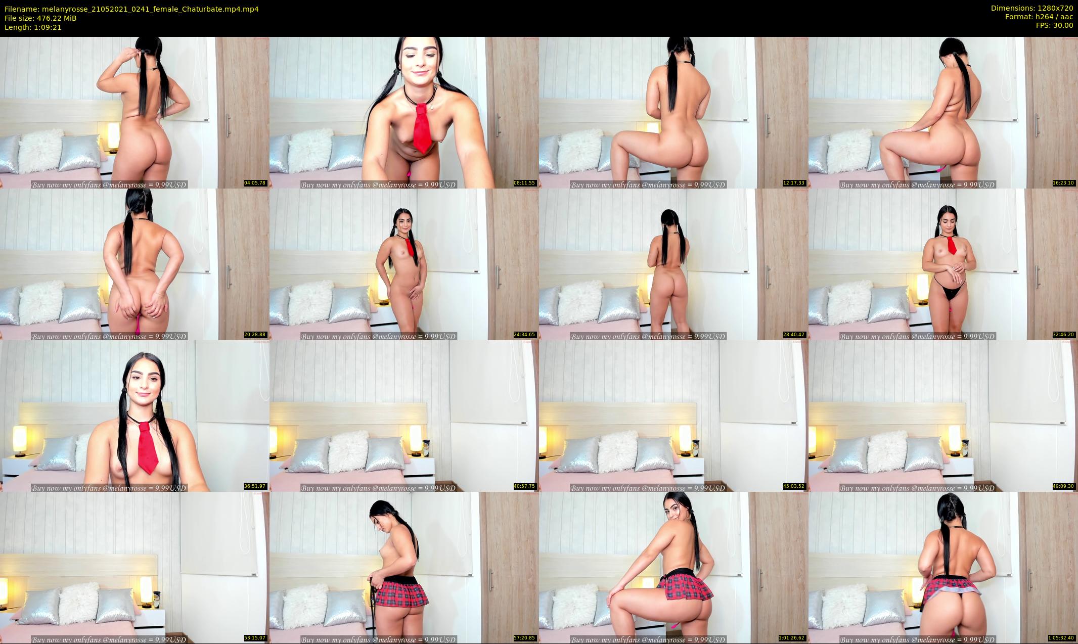 melanyrosse — 70 minute Chaturbate female cam show recording, 720p, May 21, 2021