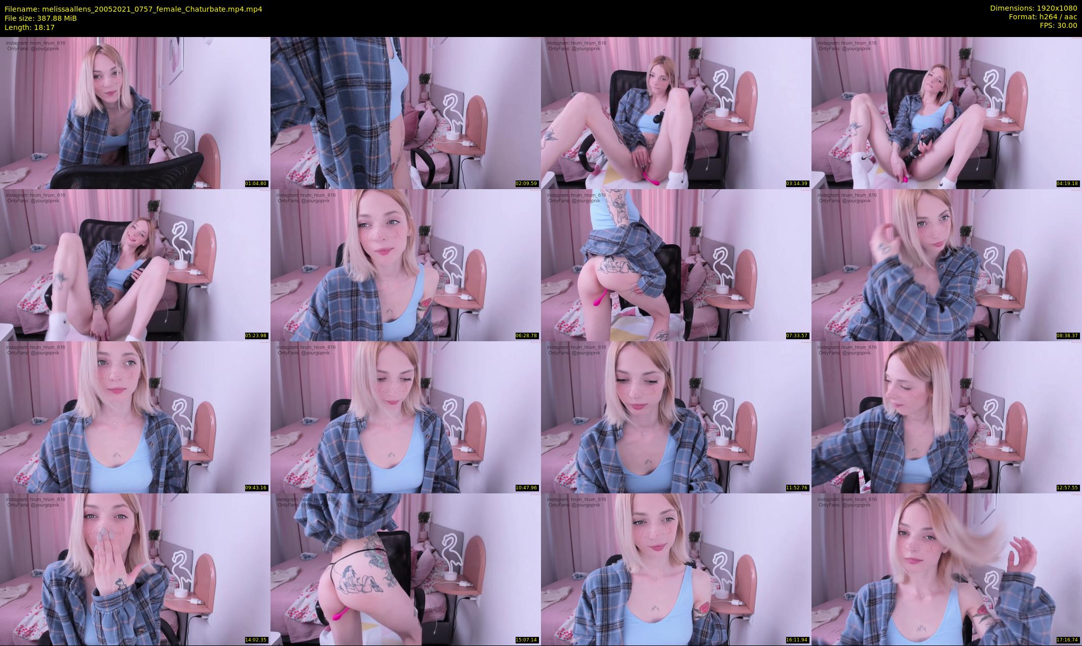 melissaallens — 19 minute Chaturbate female cam show recording, 1080p, May 20, 2021