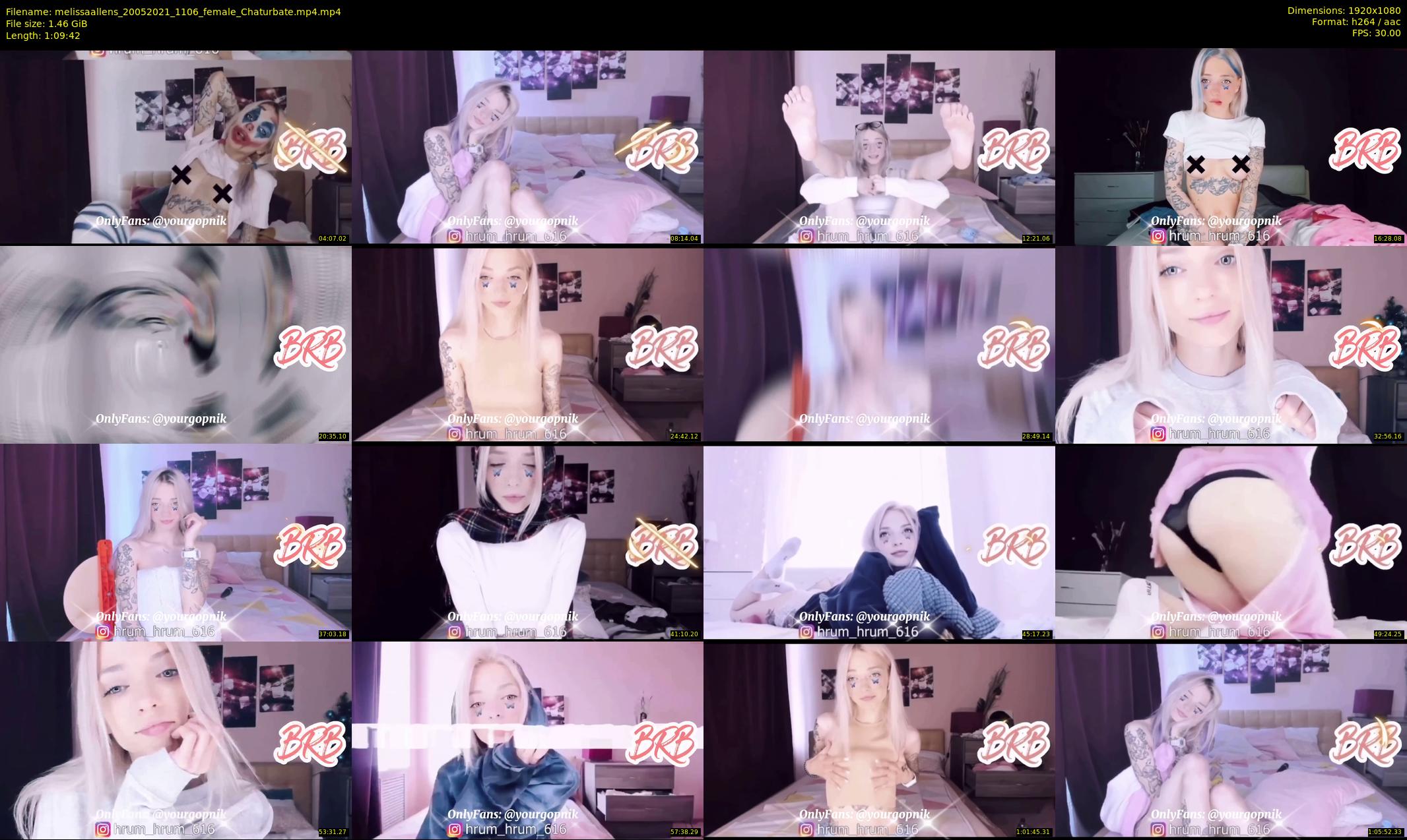 melissaallens — 70 minute Chaturbate female cam show recording, 1080p, May 20, 2021