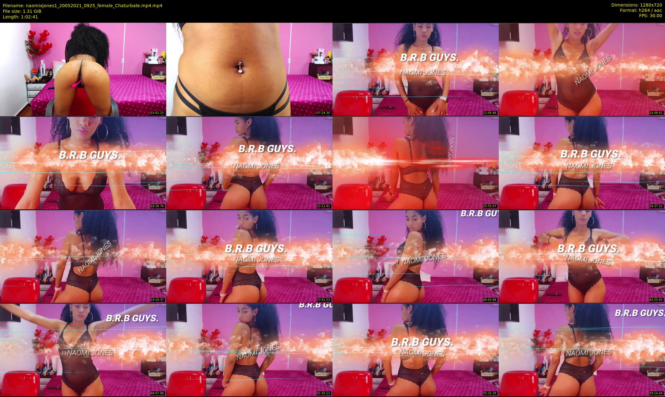 naomixjones1 — 63 minute Chaturbate female cam show recording, 720p, May 20, 2021