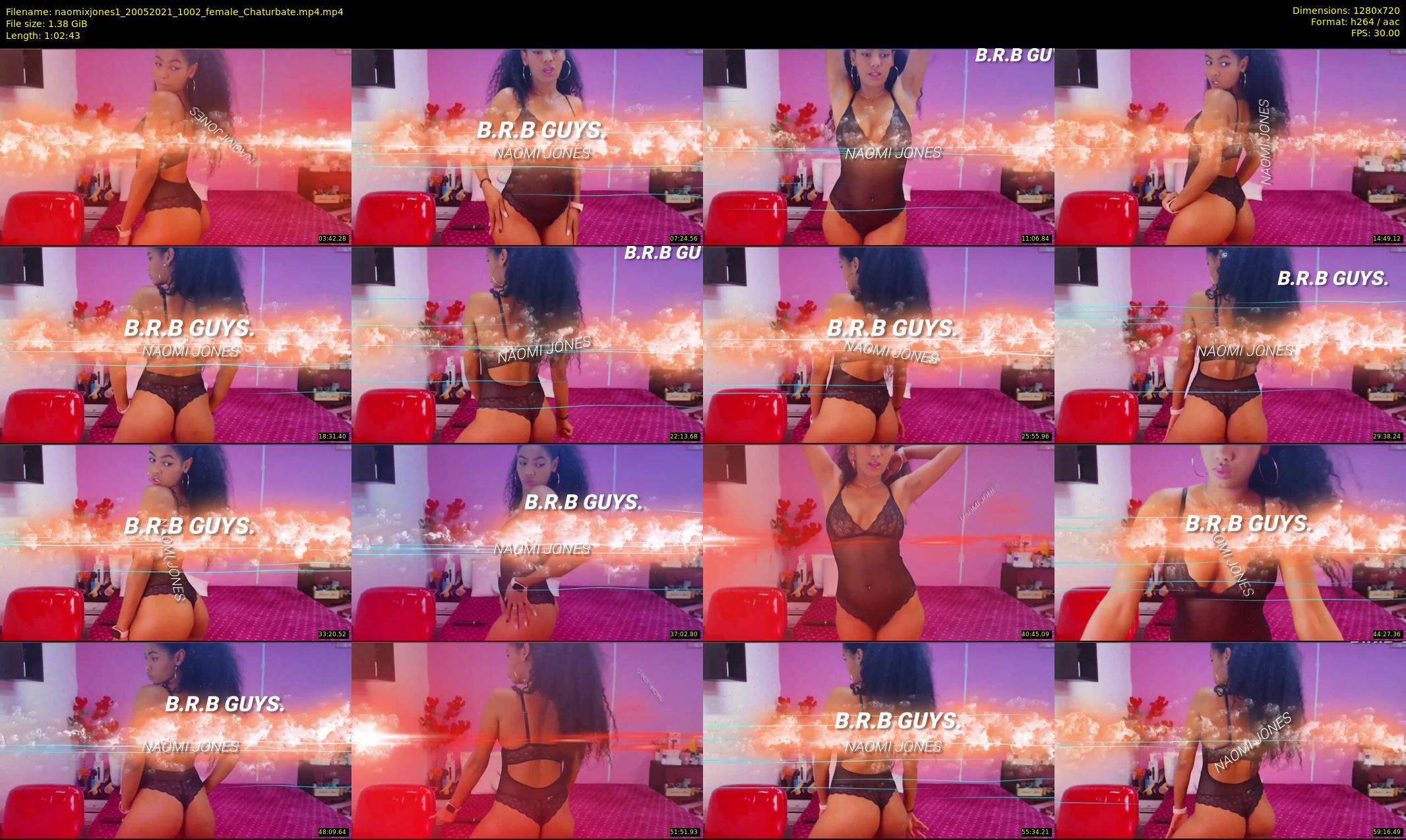 naomixjones1 — 63 minute Chaturbate female cam show recording, 720p, May 20, 2021