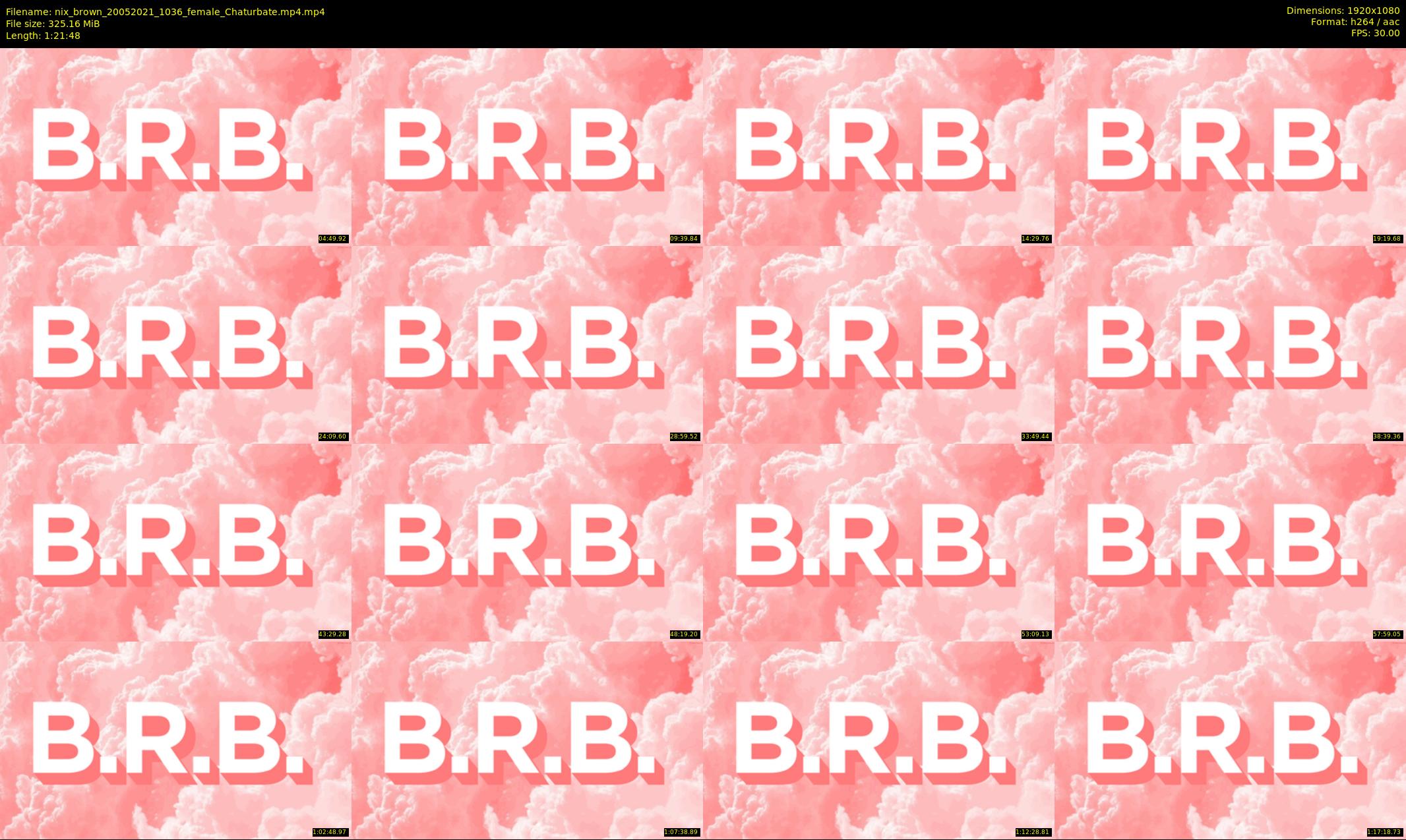 nix_brown — 82 minute Chaturbate female cam show recording, 1080p, May 20, 2021