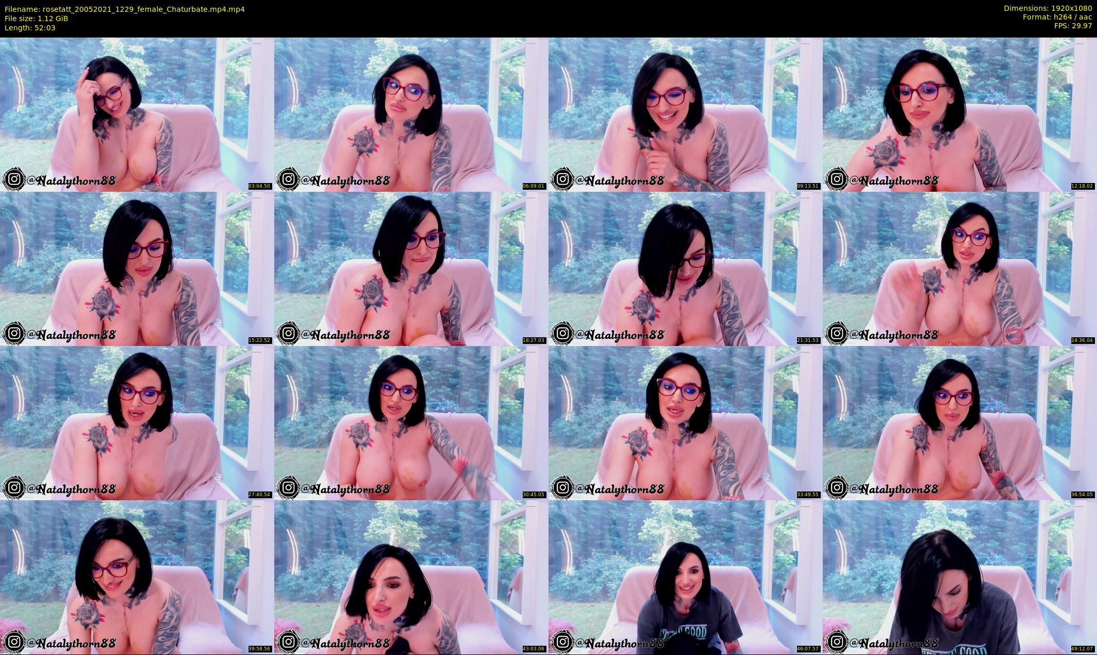 rosetatt — 53 minute Chaturbate female cam show recording, 1080p, May 20, 2021