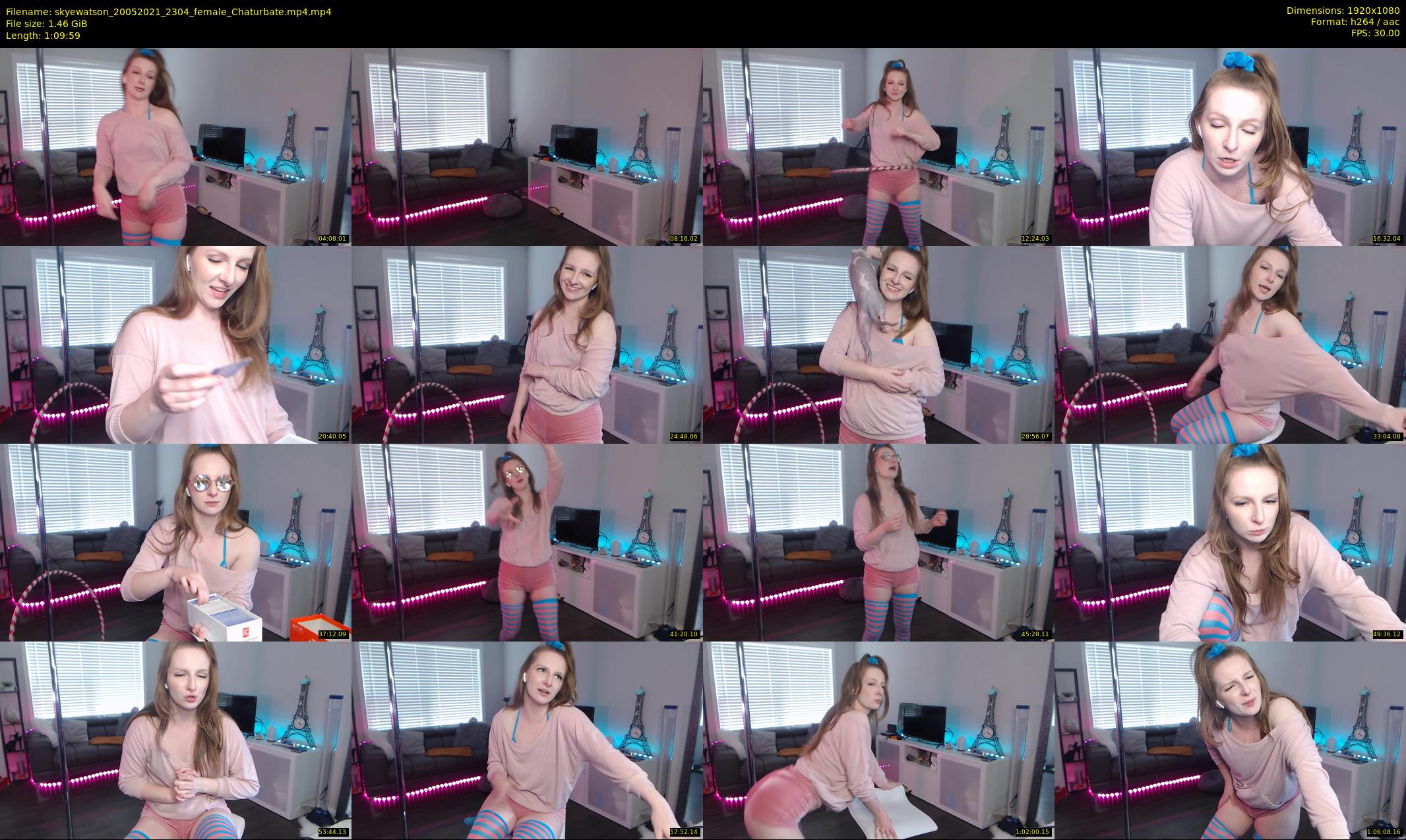 skyewatson — 70 minute Chaturbate female cam show recording, 1080p, May 20, 2021