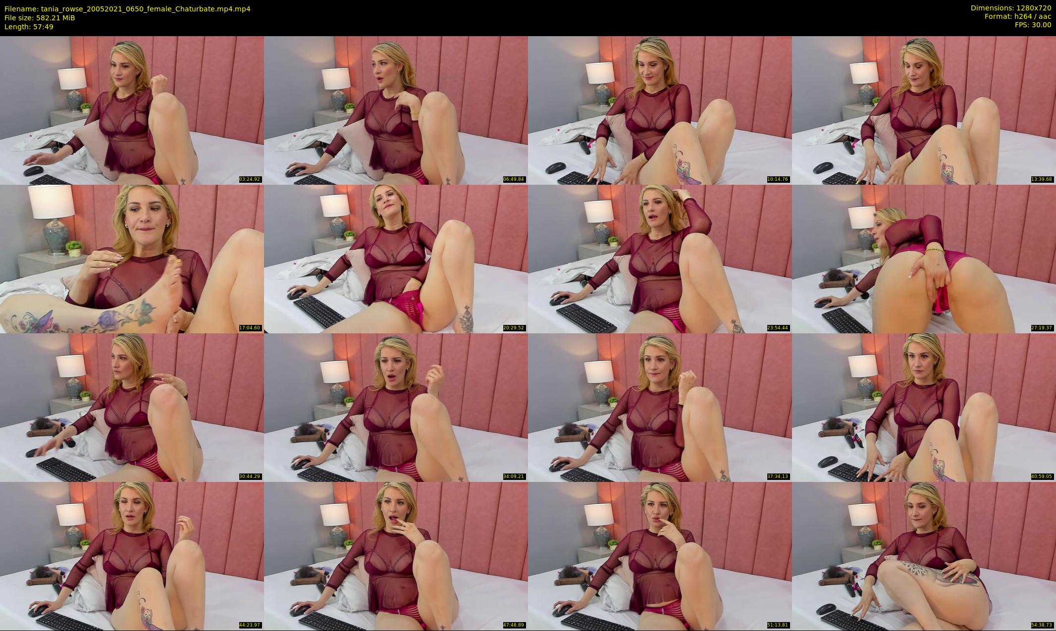 tania_rowse — 58 minute Chaturbate female cam show recording, 720p, May 20, 2021