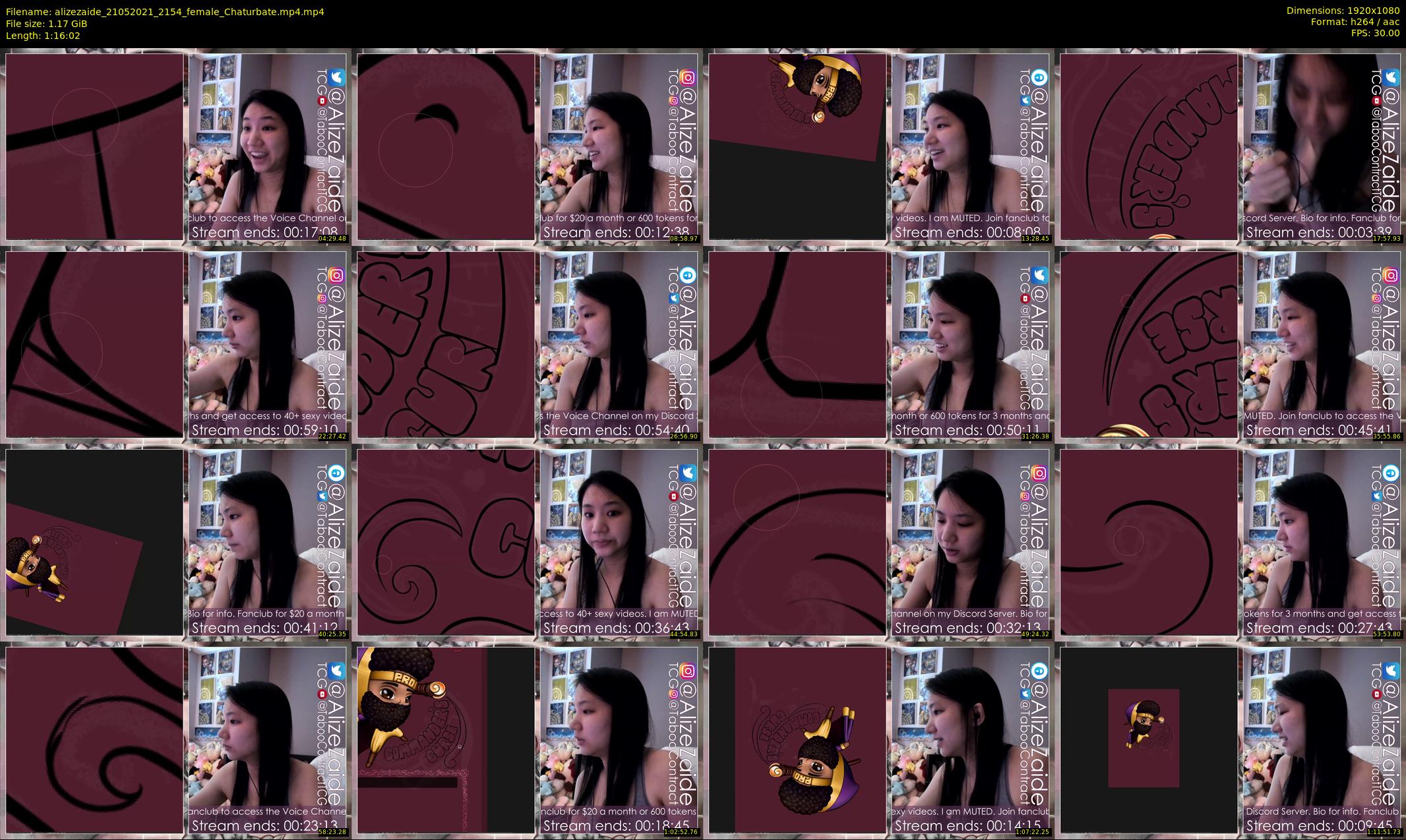 alizezaide — 77 minute Chaturbate female cam show recording, 1080p, May 21, 2021