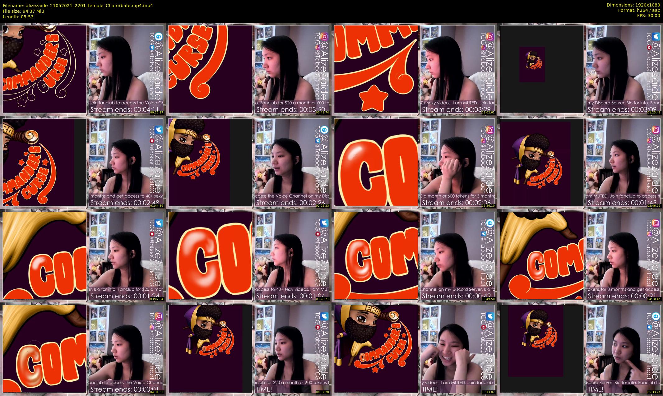 alizezaide — 6 minute Chaturbate female cam show recording, 1080p, May 21, 2021