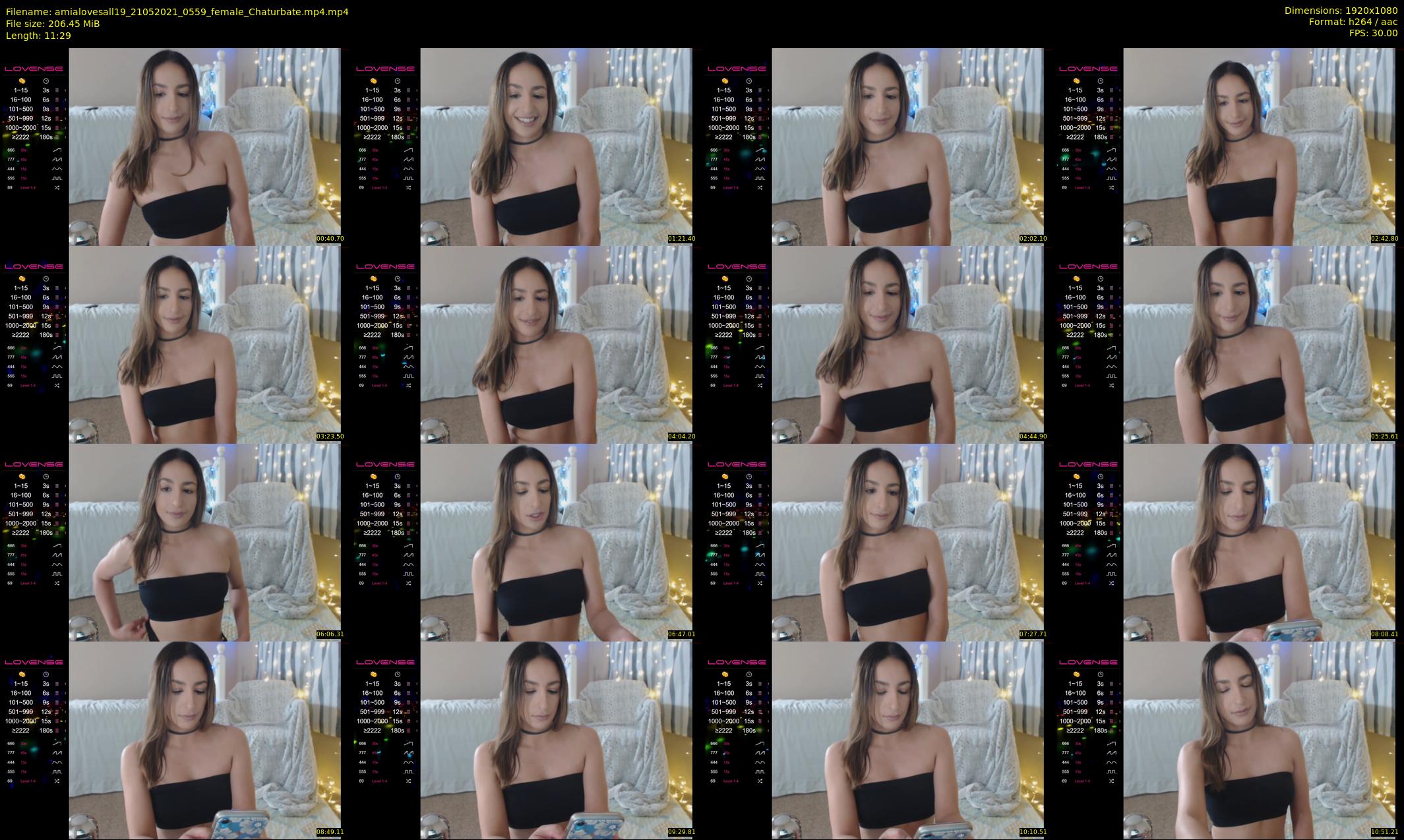amialovesall19 — 12 minute Chaturbate female cam show recording, 1080p, May 21, 2021