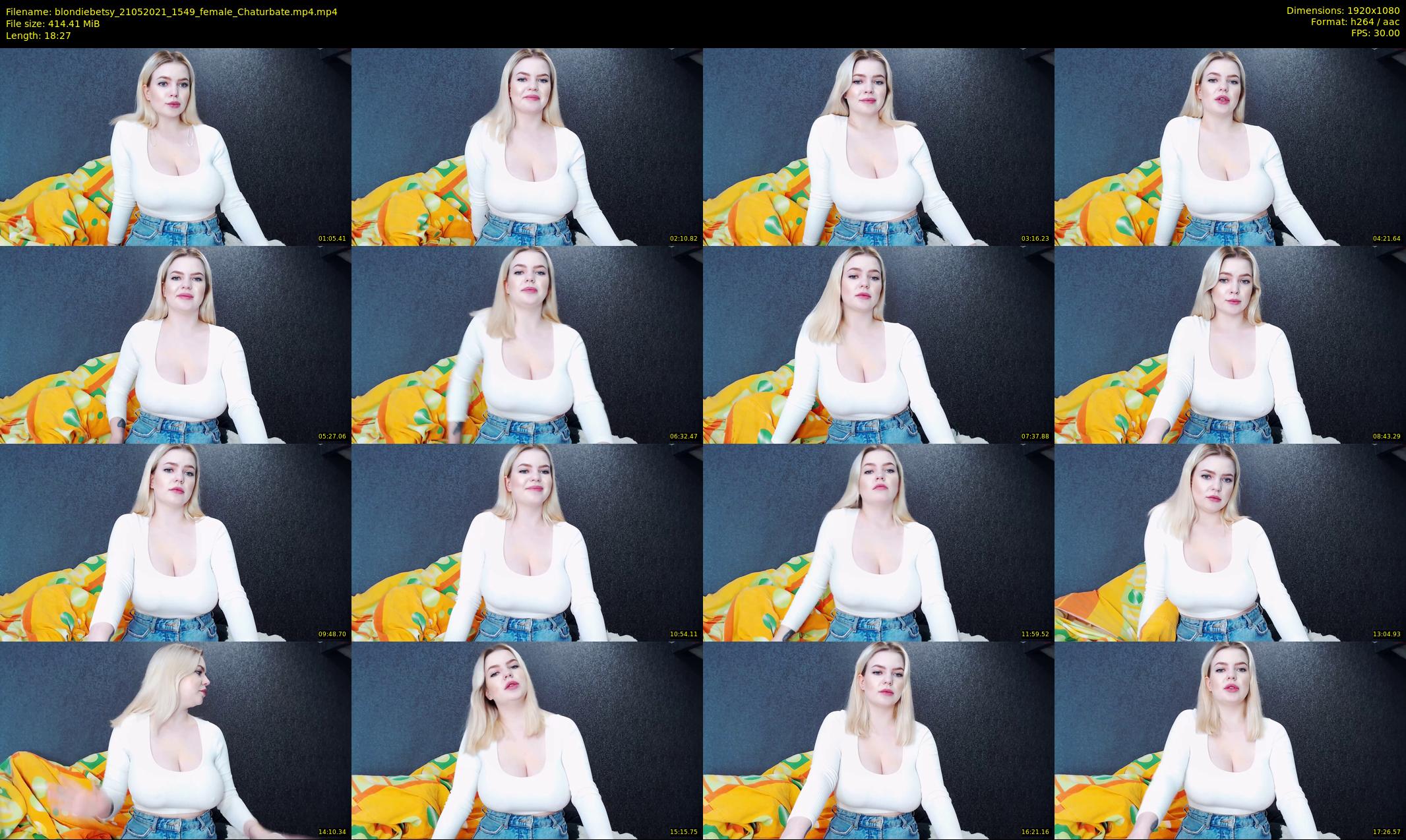 blondiebetsy — 19 minute Chaturbate female cam show recording, 1080p, May 21, 2021