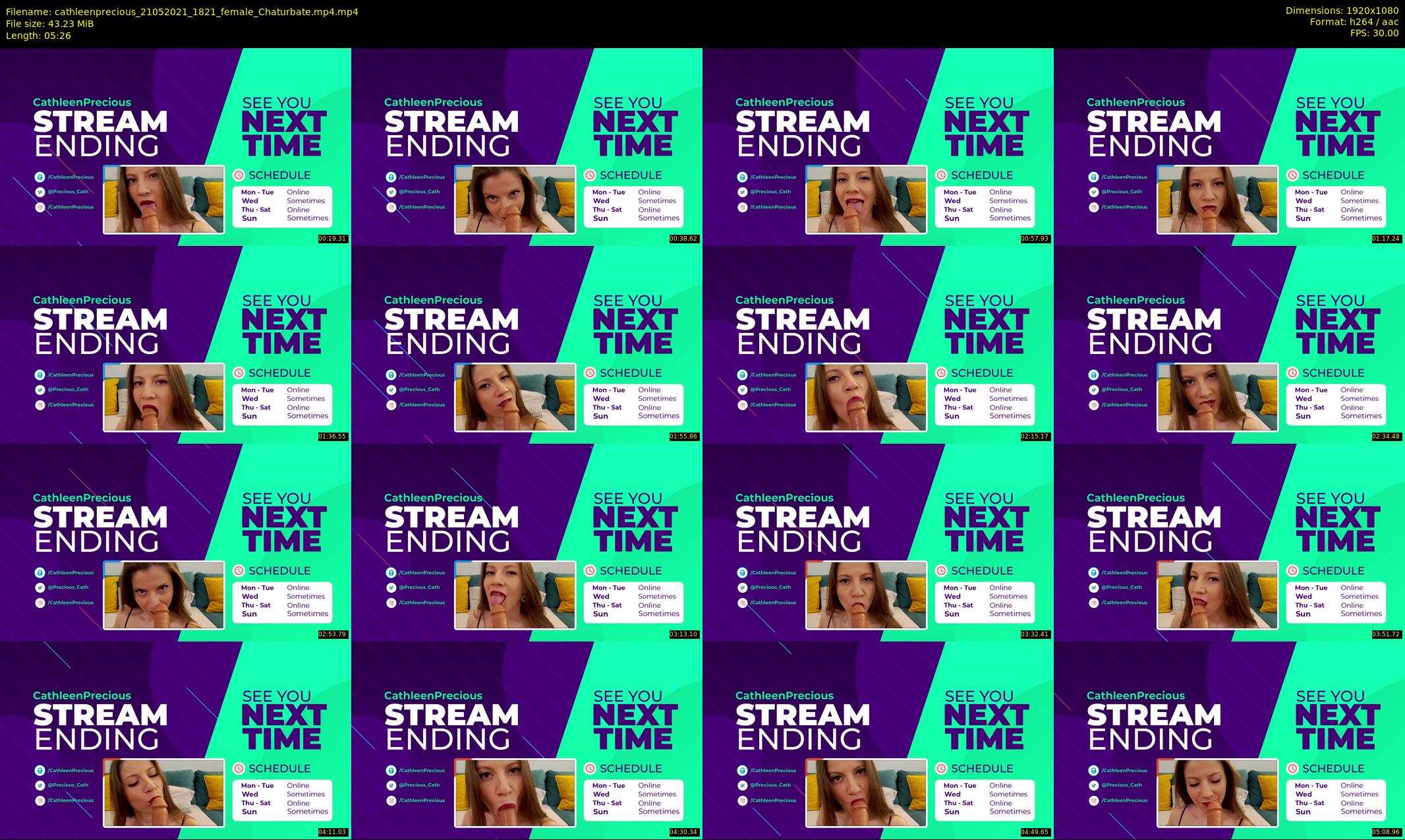 cathleenprecious — 6 minute Chaturbate female cam show recording, 1080p, May 21, 2021