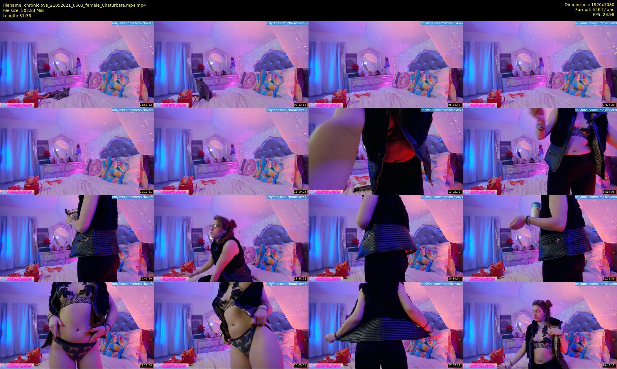 chroniclove — 32 minute Chaturbate female cam show recording, 1080p, May 21, 2021
