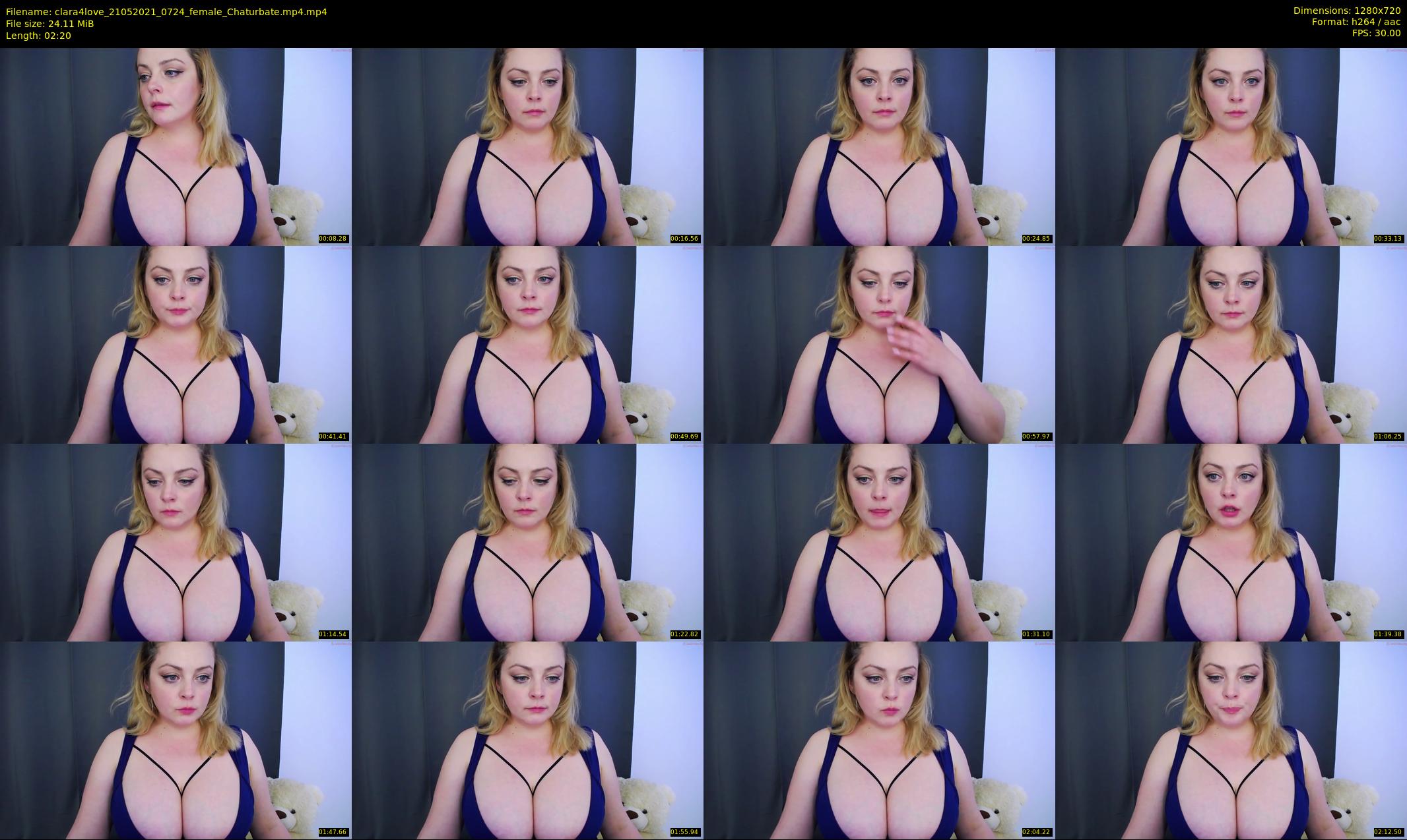 clara4love — 3 minute Chaturbate female cam show recording, 720p, May 21, 2021