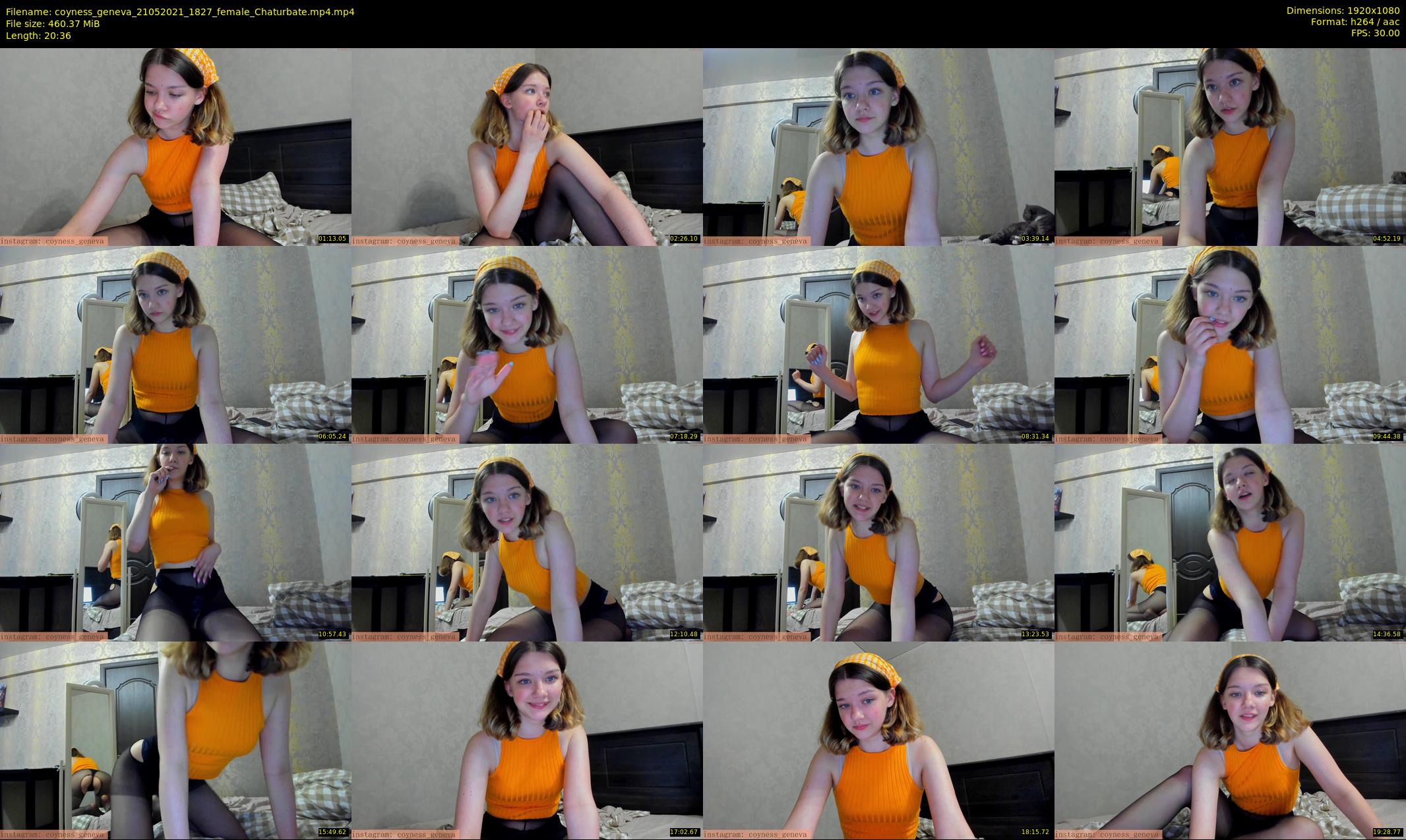coyness_geneva — 21 minute Chaturbate female cam show recording, 1080p, May 21, 2021