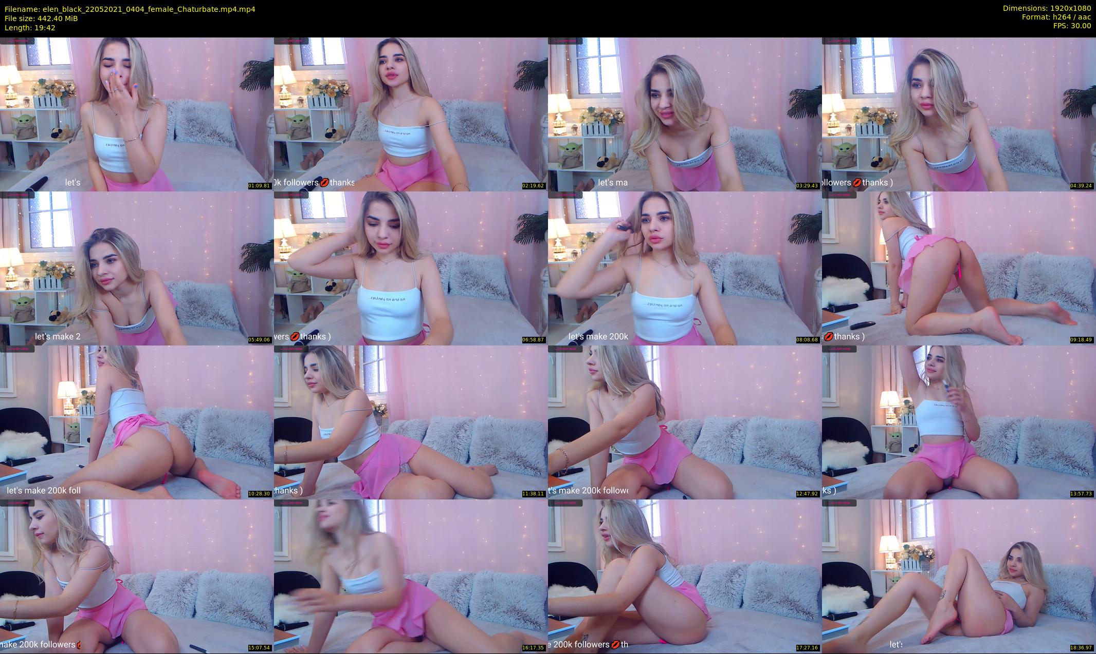 elen_black — 20 minute Chaturbate female cam show recording, 1080p, May 22, 2021