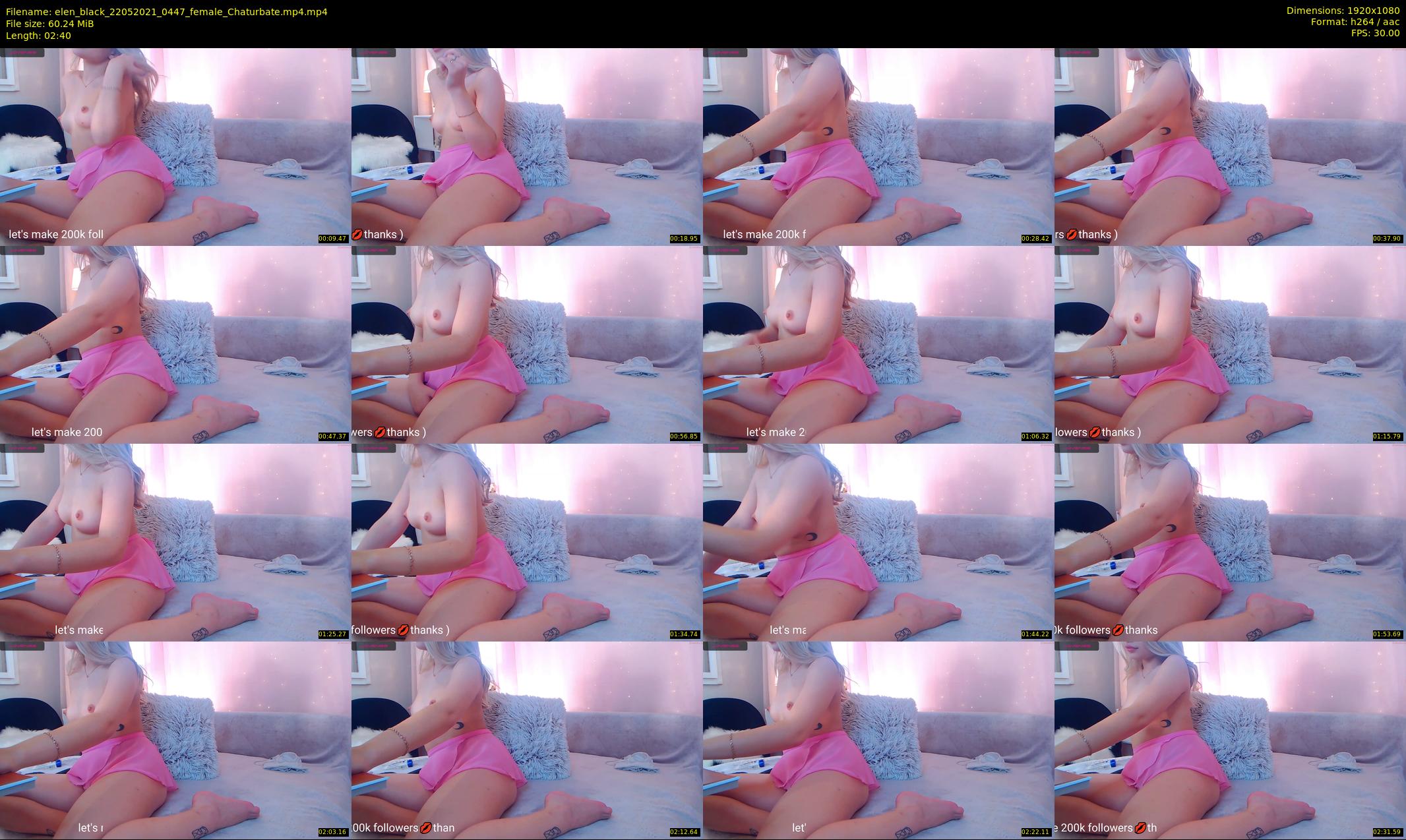 elen_black — 3 minute Chaturbate female cam show recording, 1080p, May 22, 2021