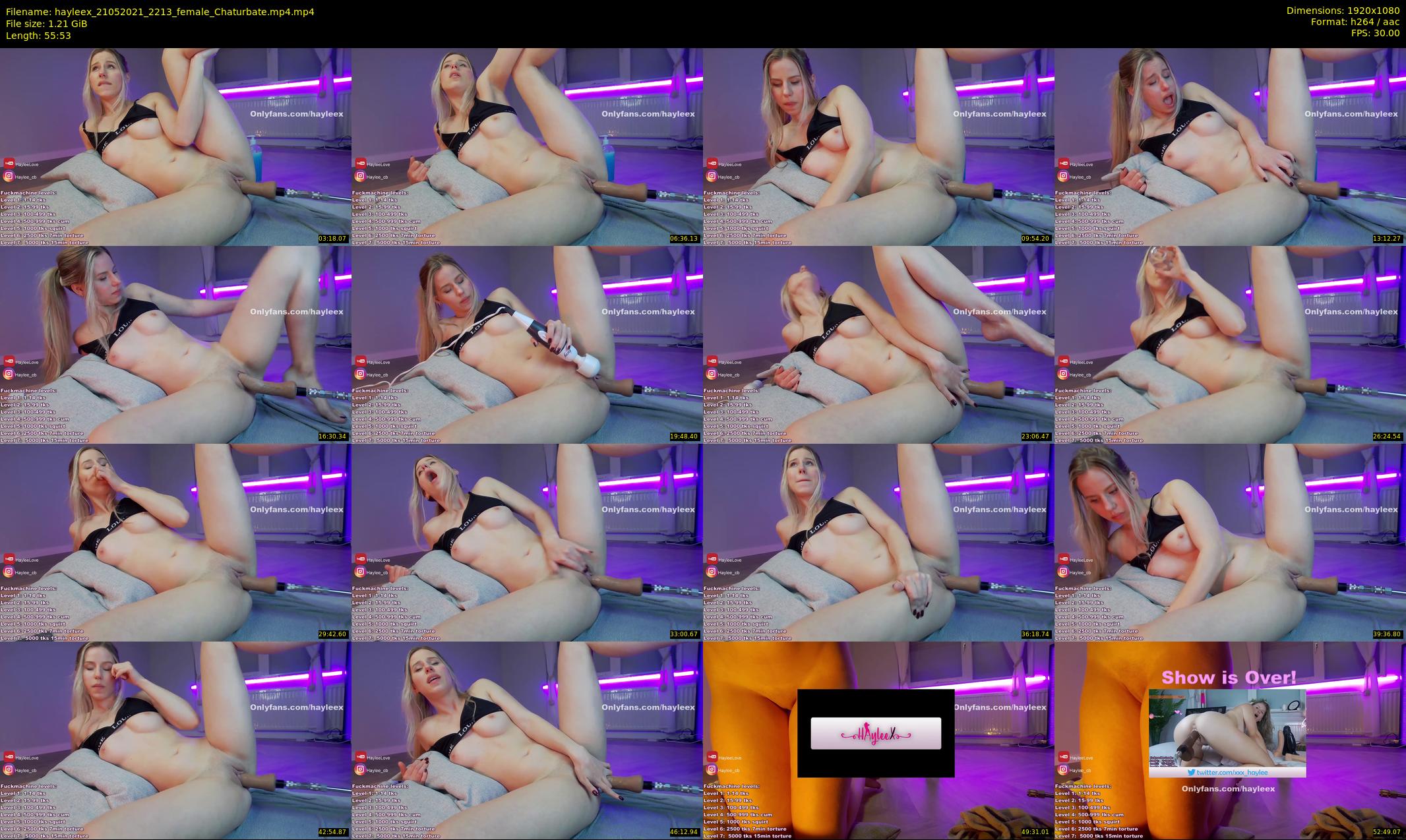 hayleex — 56 minute Chaturbate female cam show recording, 1080p, May 21, 2021