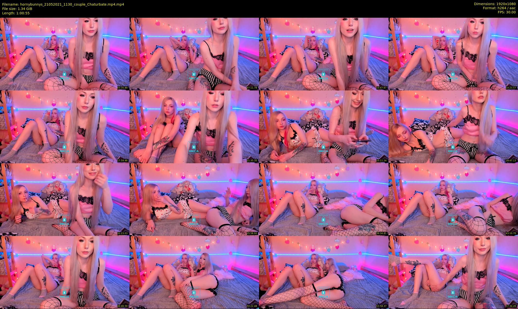 hornybunnys — 61 minute Chaturbate couple cam show recording, 1080p, May 21, 2021