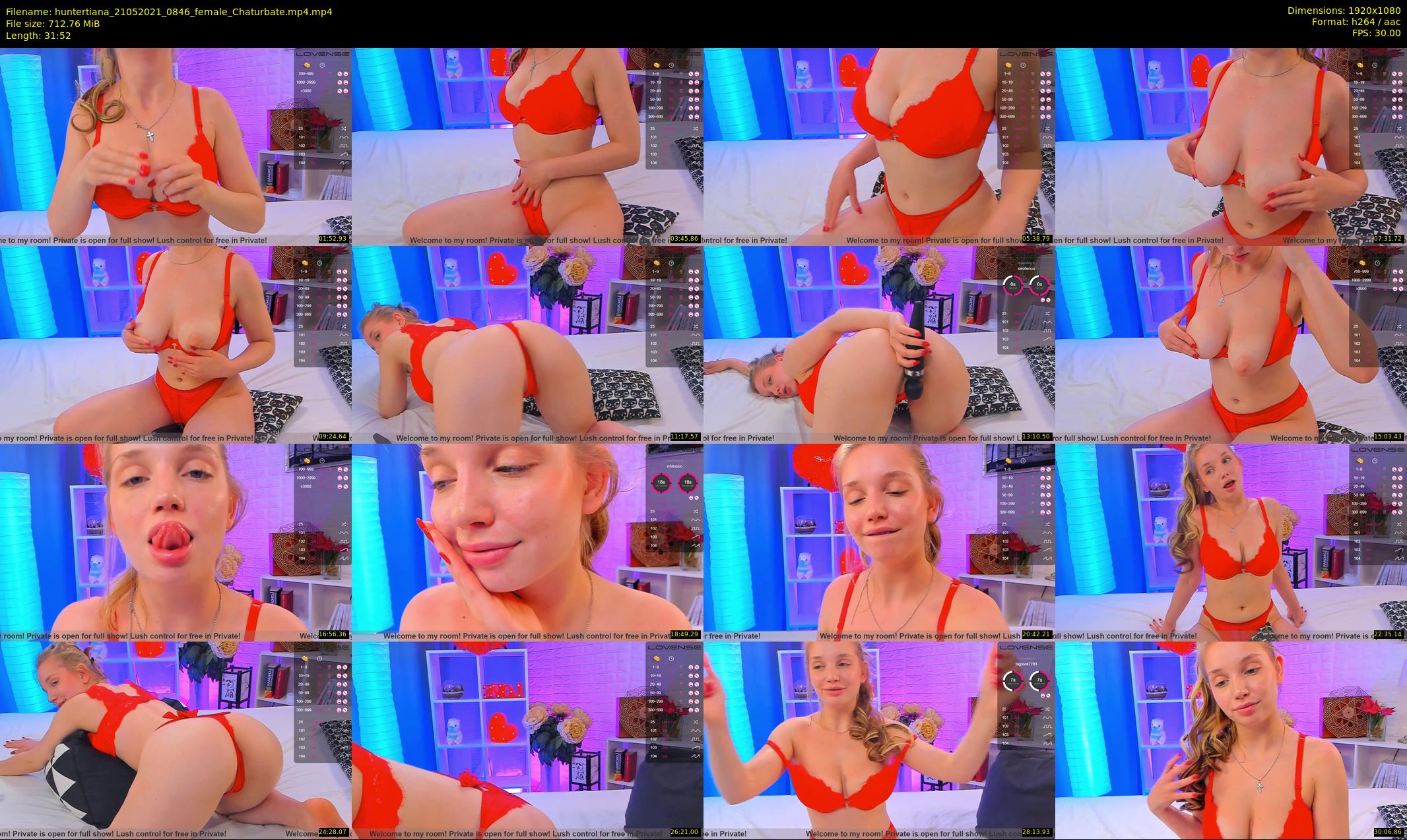 huntertiana — 32 minute Chaturbate female cam show recording, 1080p, May 21, 2021