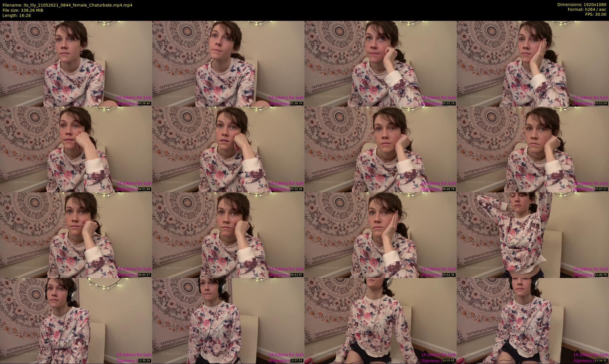 its_lily — 17 minute Chaturbate female cam show recording, 1080p, May 21, 2021