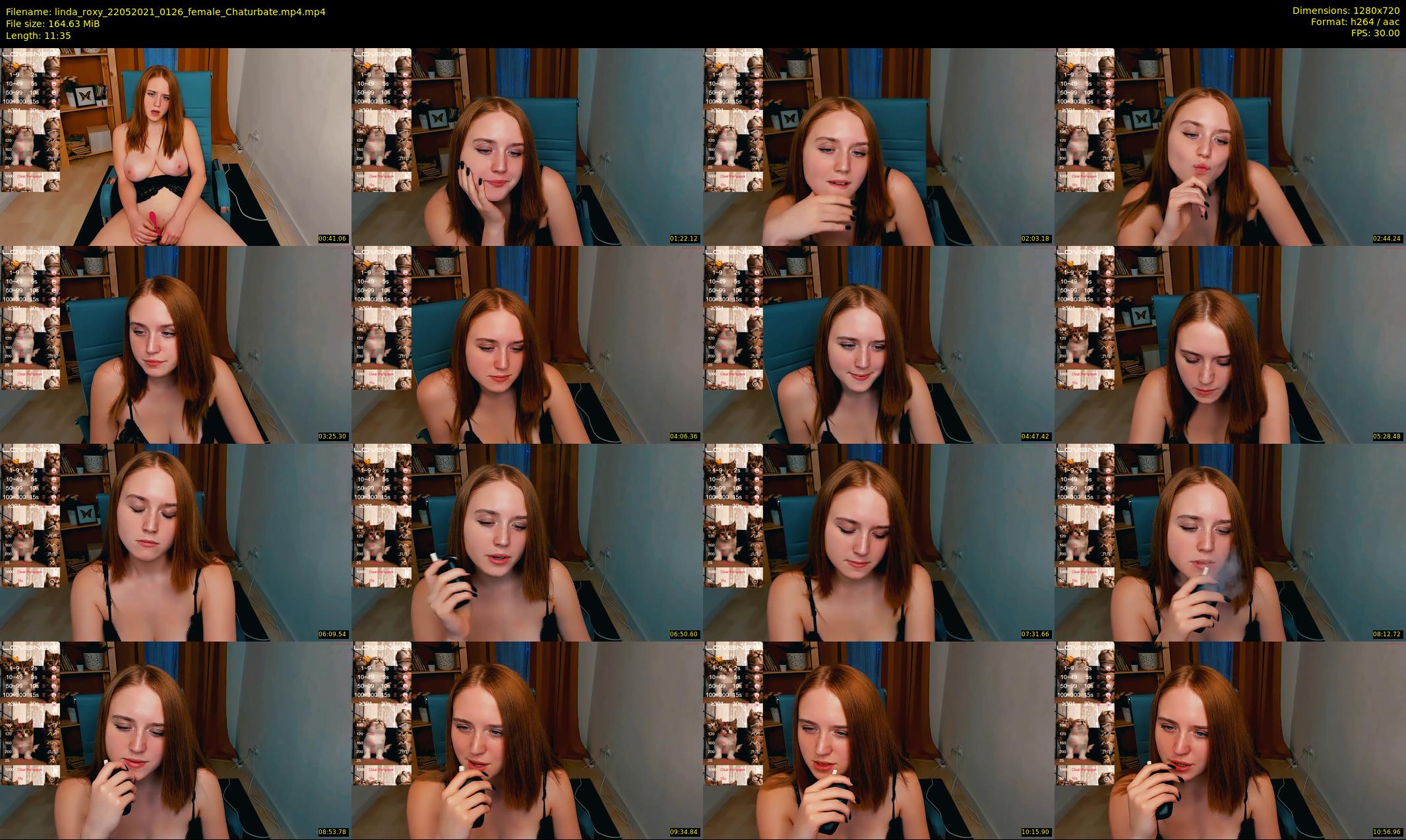 linda_roxy — 12 minute Chaturbate female cam show recording, 720p, May 22, 2021