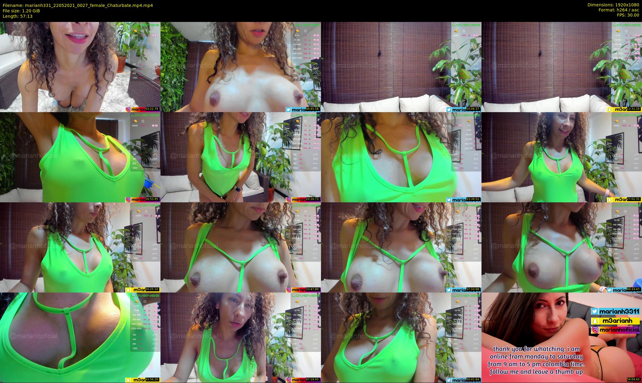 marianh331 — 58 minute Chaturbate female cam show recording, 1080p, May 22, 2021