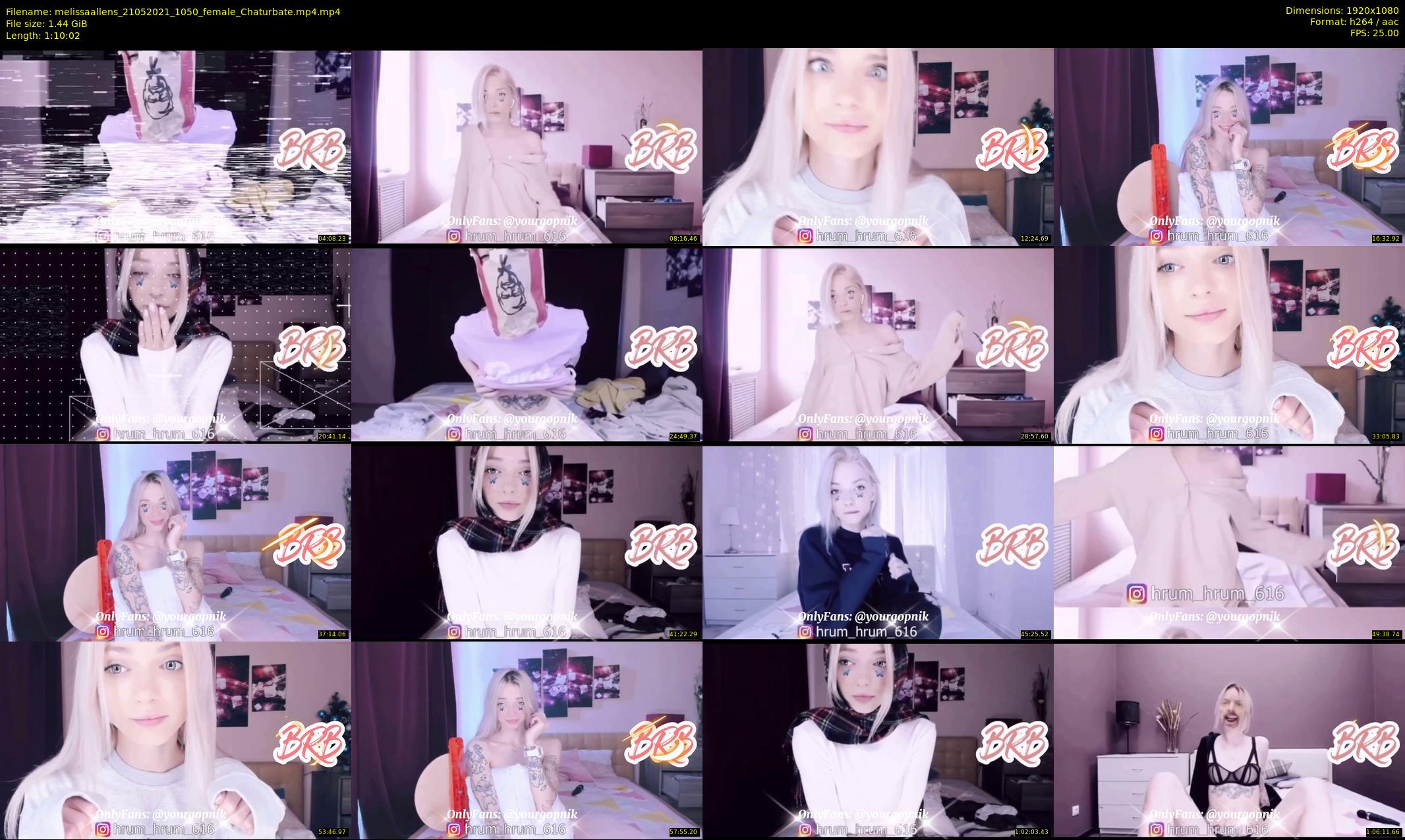 melissaallens — 71 minute Chaturbate female cam show recording, 1080p, May 21, 2021