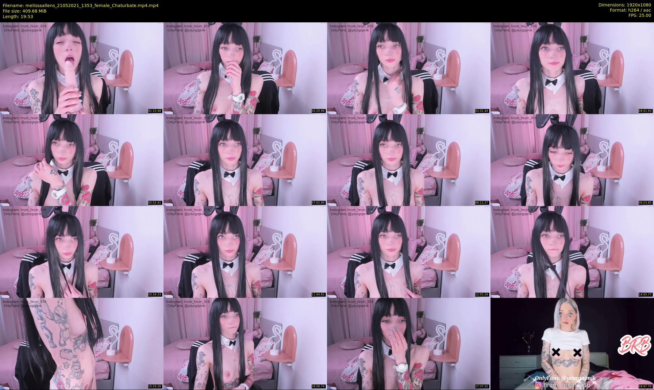 melissaallens — 20 minute Chaturbate female cam show recording, 1080p, May 21, 2021
