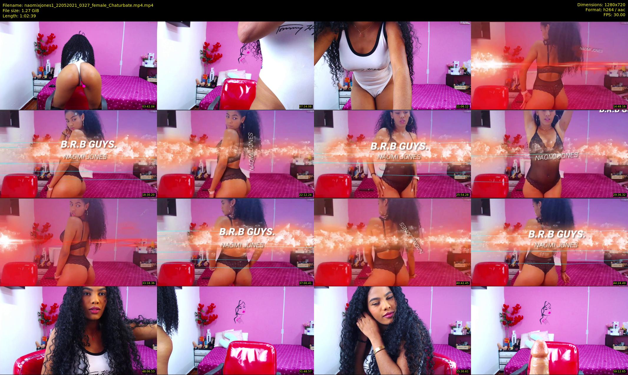 naomixjones1 — 63 minute Chaturbate female cam show recording, 720p, May 22, 2021