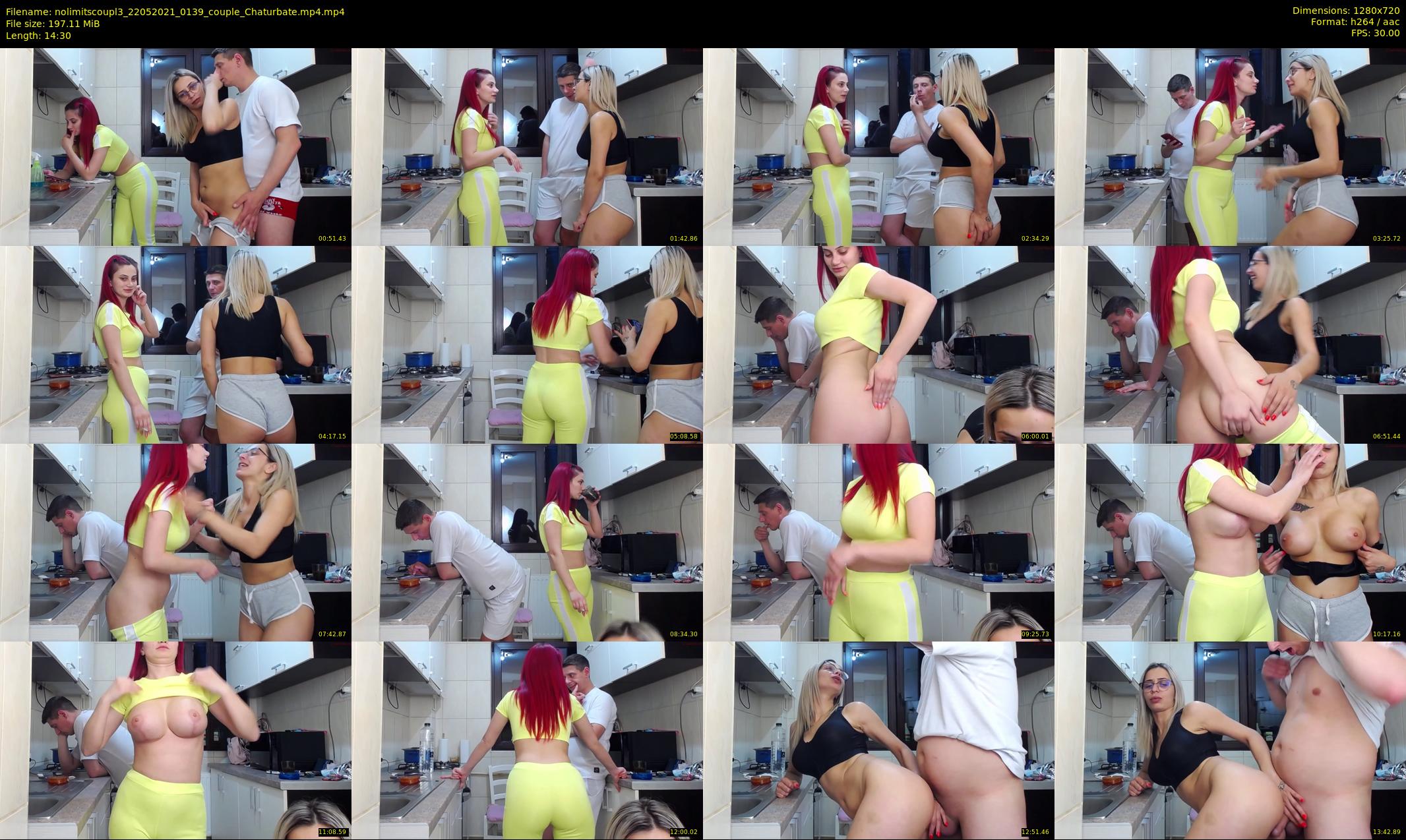 nolimitscoupl3 — 15 minute Chaturbate couple cam show recording, 720p, May 22, 2021