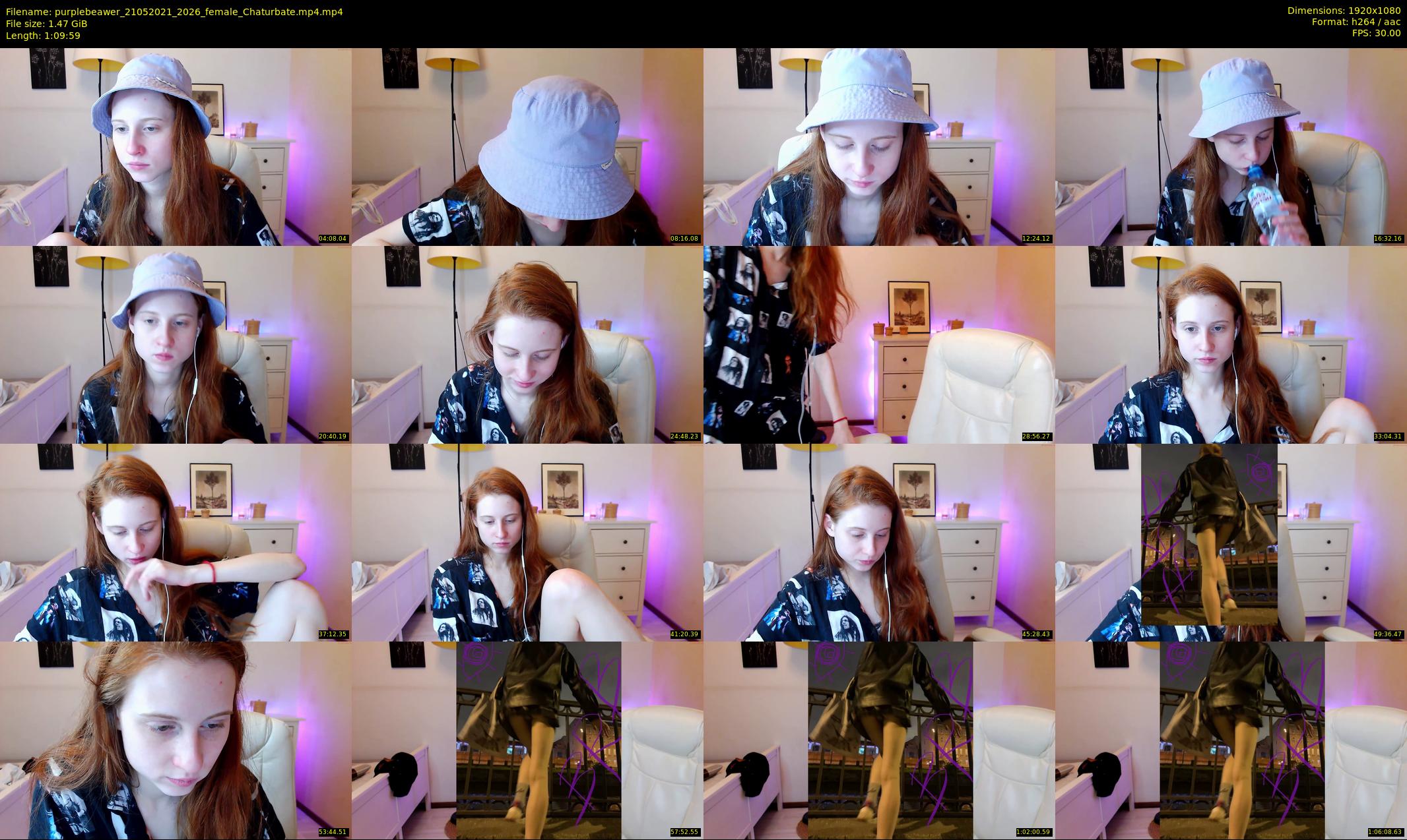 purplebeawer — 70 minute Chaturbate female cam show recording, 1080p, May 21, 2021