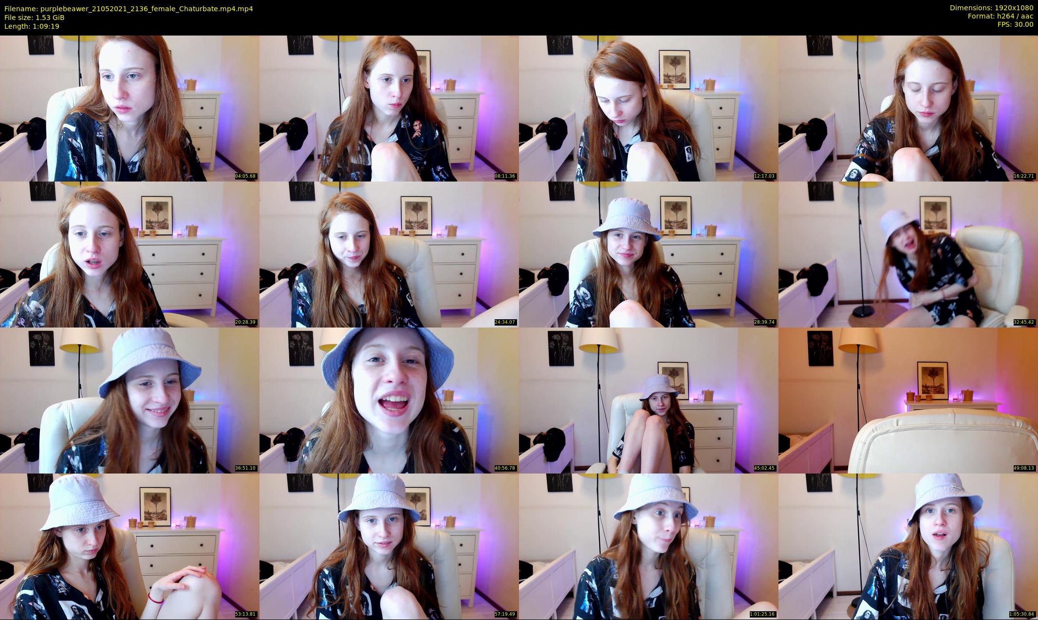 purplebeawer — 70 minute Chaturbate female cam show recording, 1080p, May 21, 2021