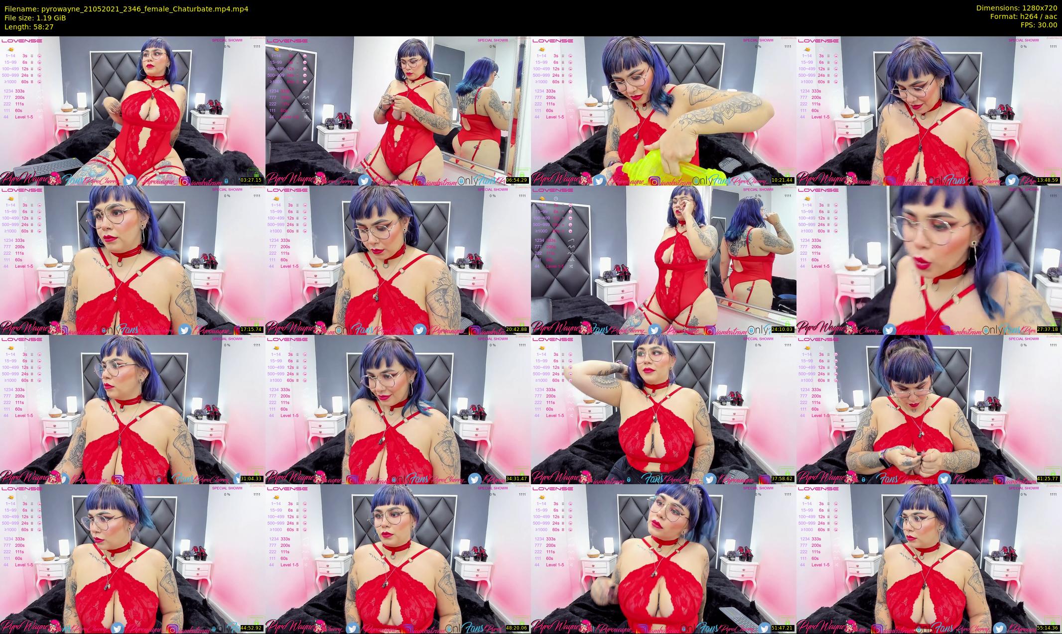 pyrowayne — 59 minute Chaturbate female cam show recording, 720p, May 21, 2021